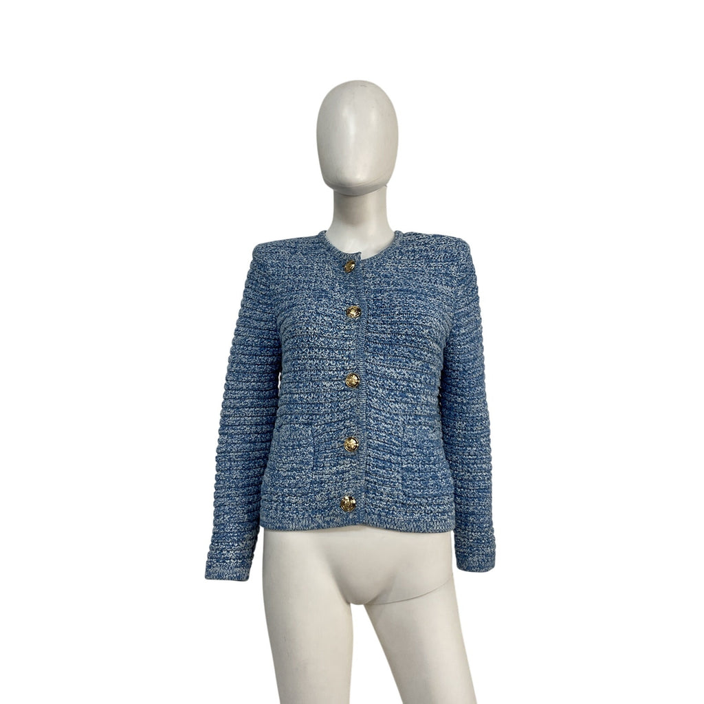 Ba&Sh 'Guspa' Blue Cotton Cardigan Size 2