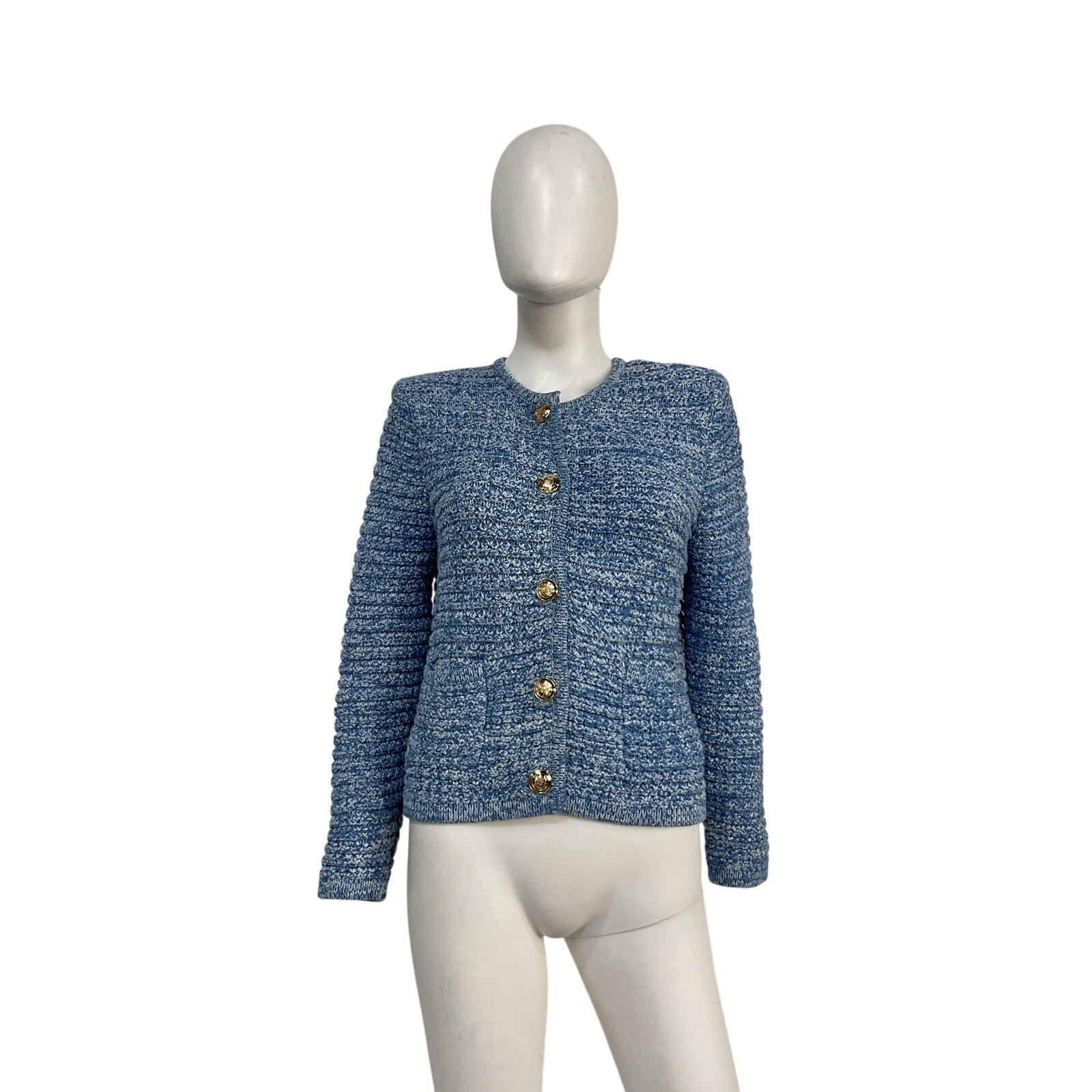 Ba&Sh 'Guspa' Blue Cotton Cardigan Size 2
