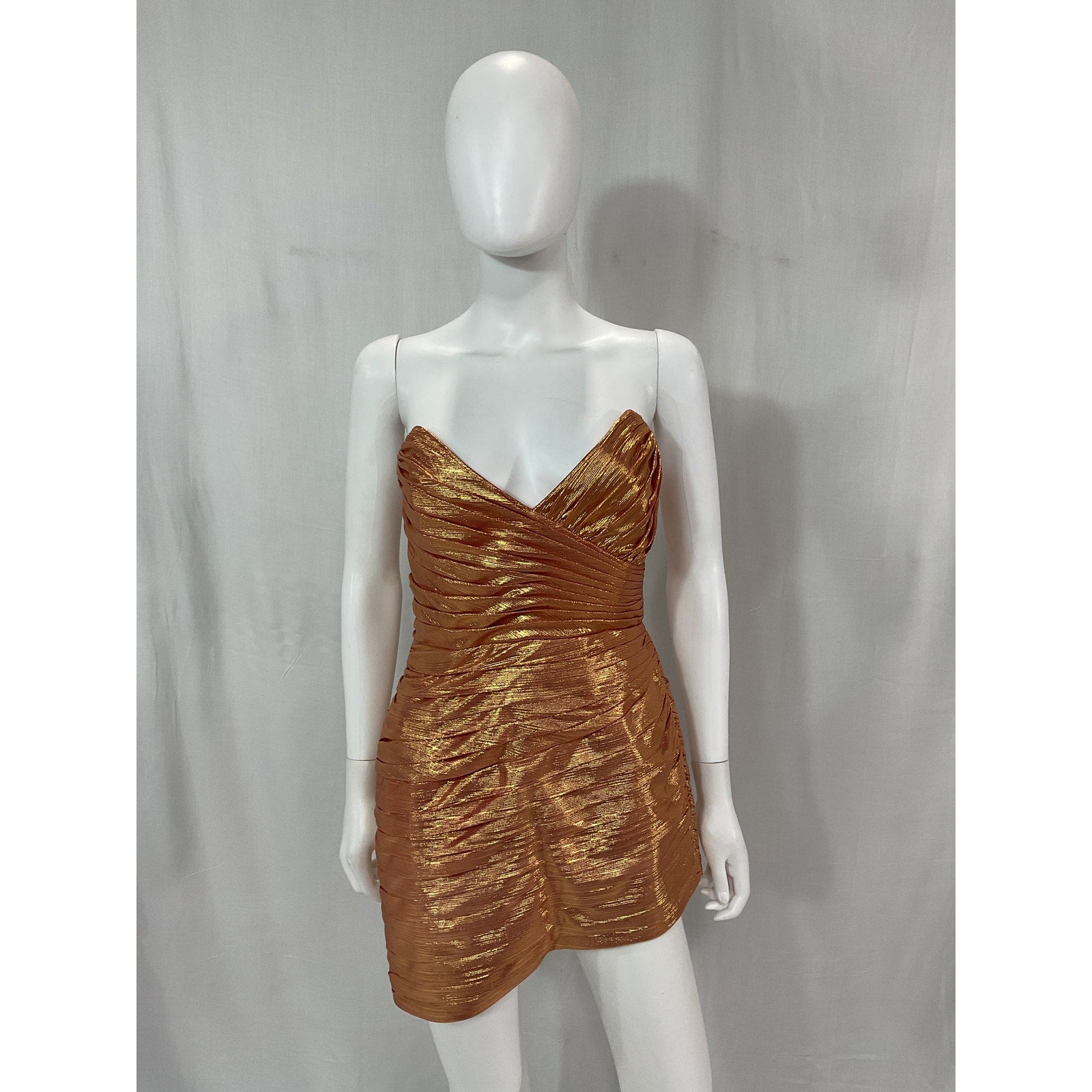 Retrof�te 'Nala' Pink Asymmetrical Strapless Sleeveless Dress Size S