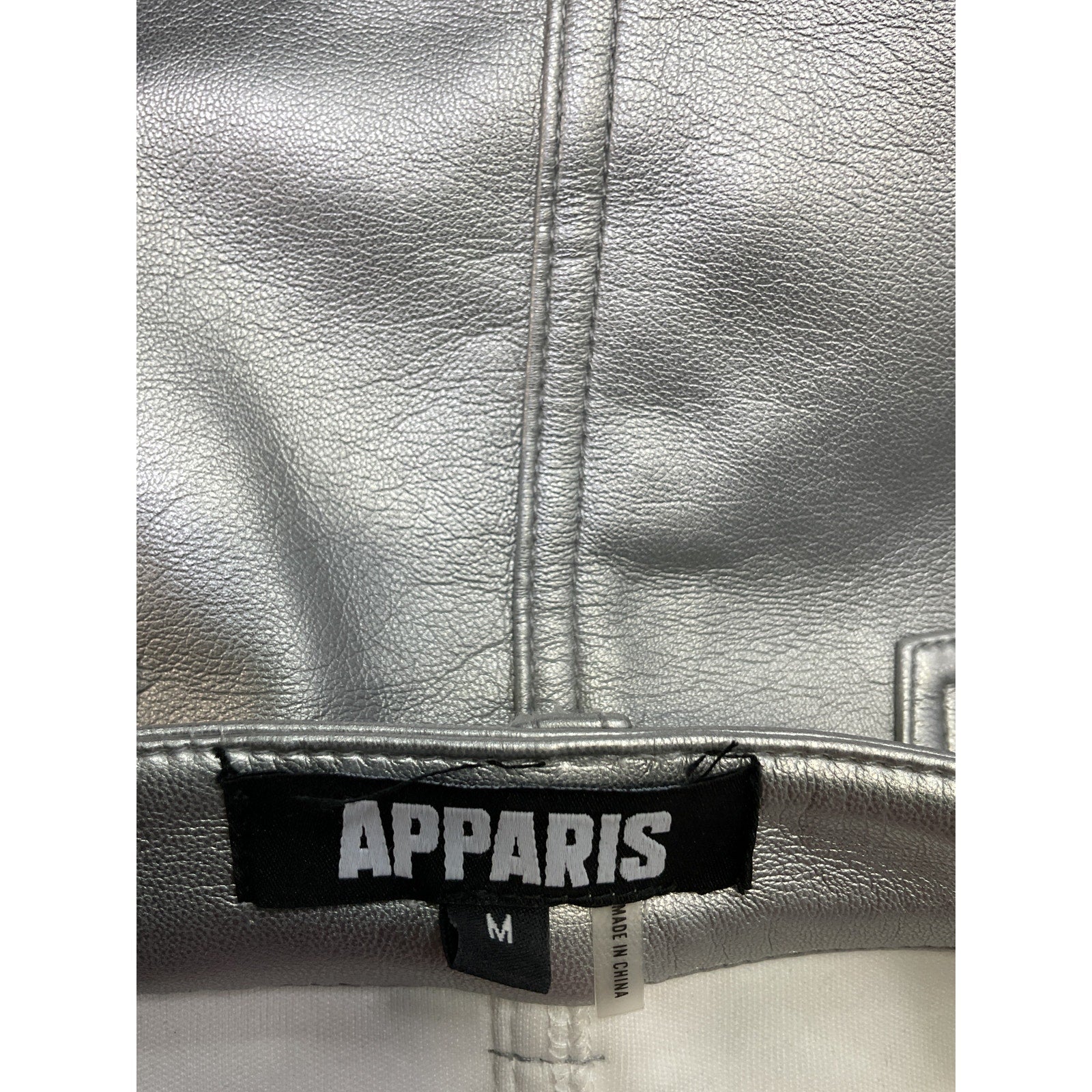 Apparis 'Gretchen' Silver Metallic Skirt Size M
