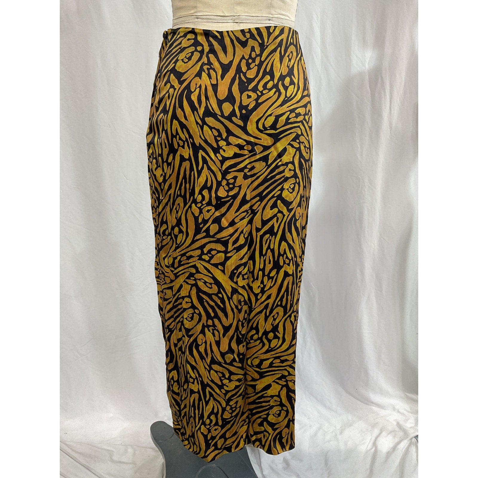 Nicholas 'Farah' Gold Long Faux Wrap Skirt Size 8