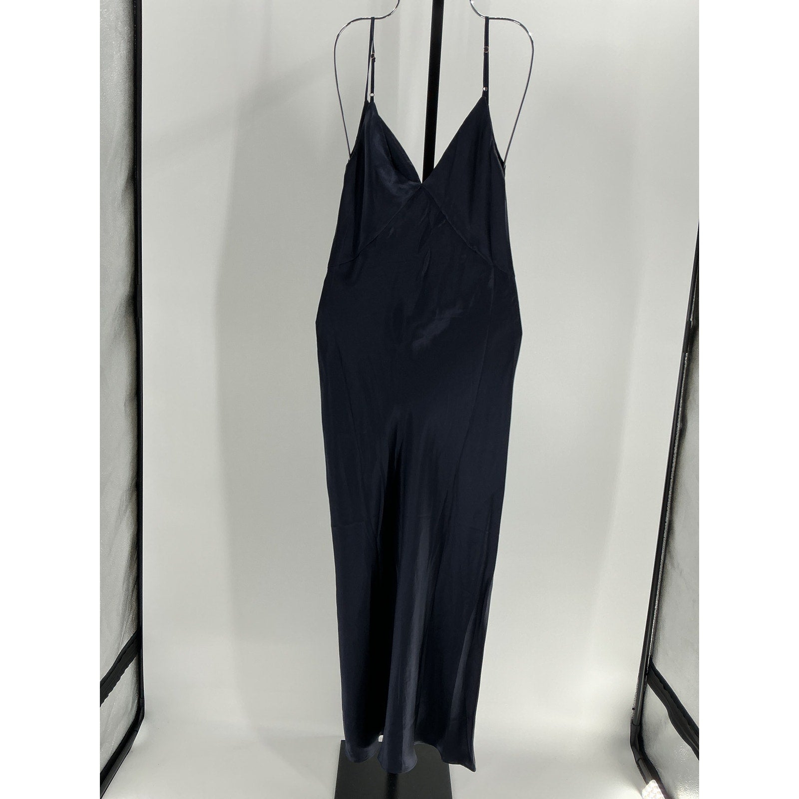 Dissh 'Evans' Navy Silk Panel Slip Dress Size 2