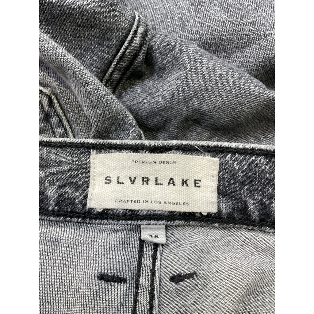 Slvrlake 'Beatnik' Black Cotton High Rise Slim Jean Size 26