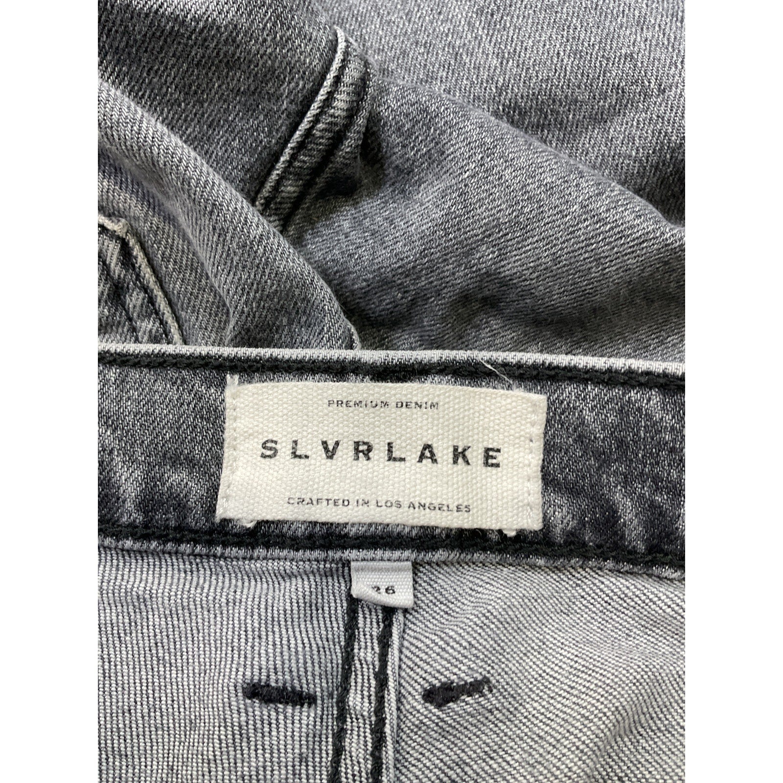 Slvrlake 'Beatnik' Black Cotton High Rise Slim Jean Size 26