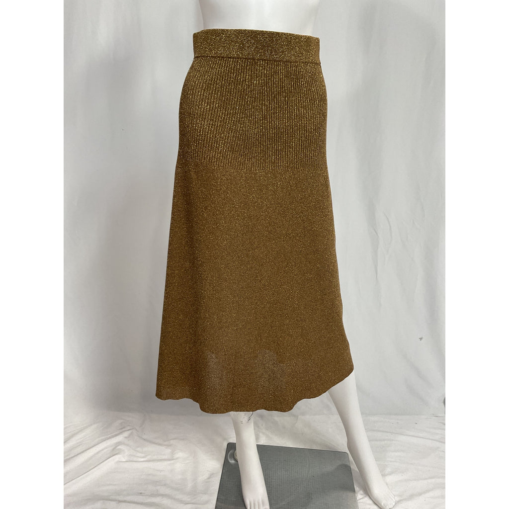 Joseph 'Lurex' Brown Midi Skirt Size XS