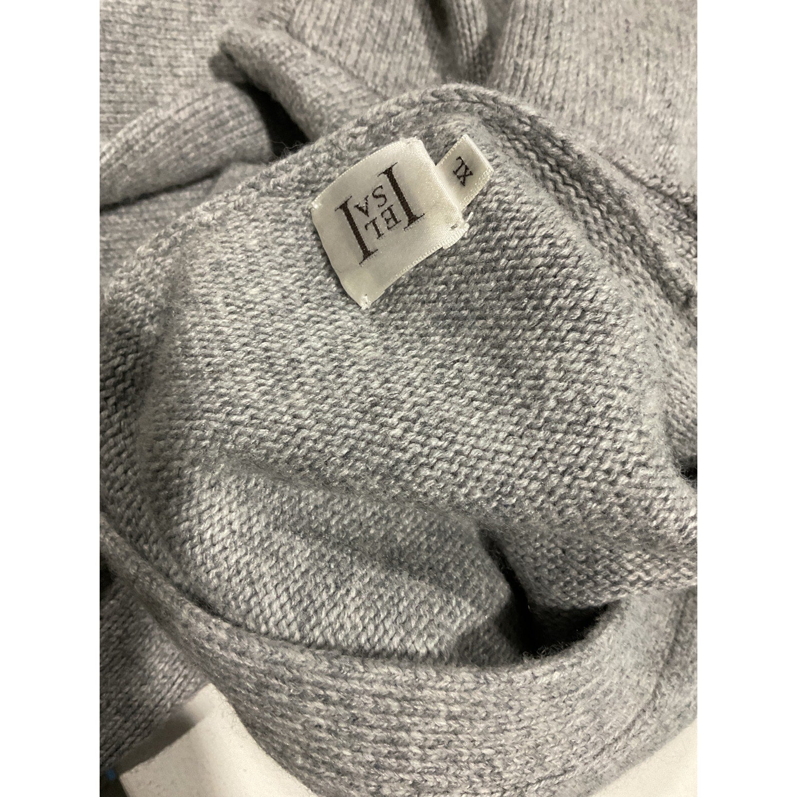 Helsa 'Sanna' Grey Drop Shoulder Cardigan Size XL
