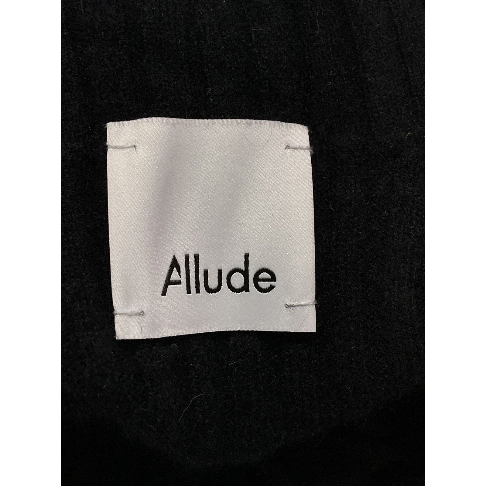 Allude 'Ribbed-Knit' Black Cashmere Jumper Size S