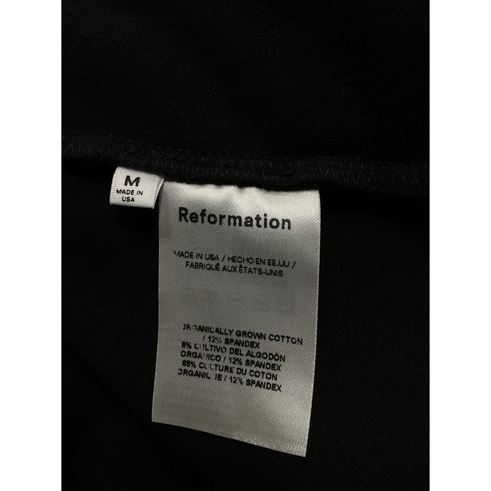 Reformation 'Alden' Black Mock Neck Knit Dress Size M