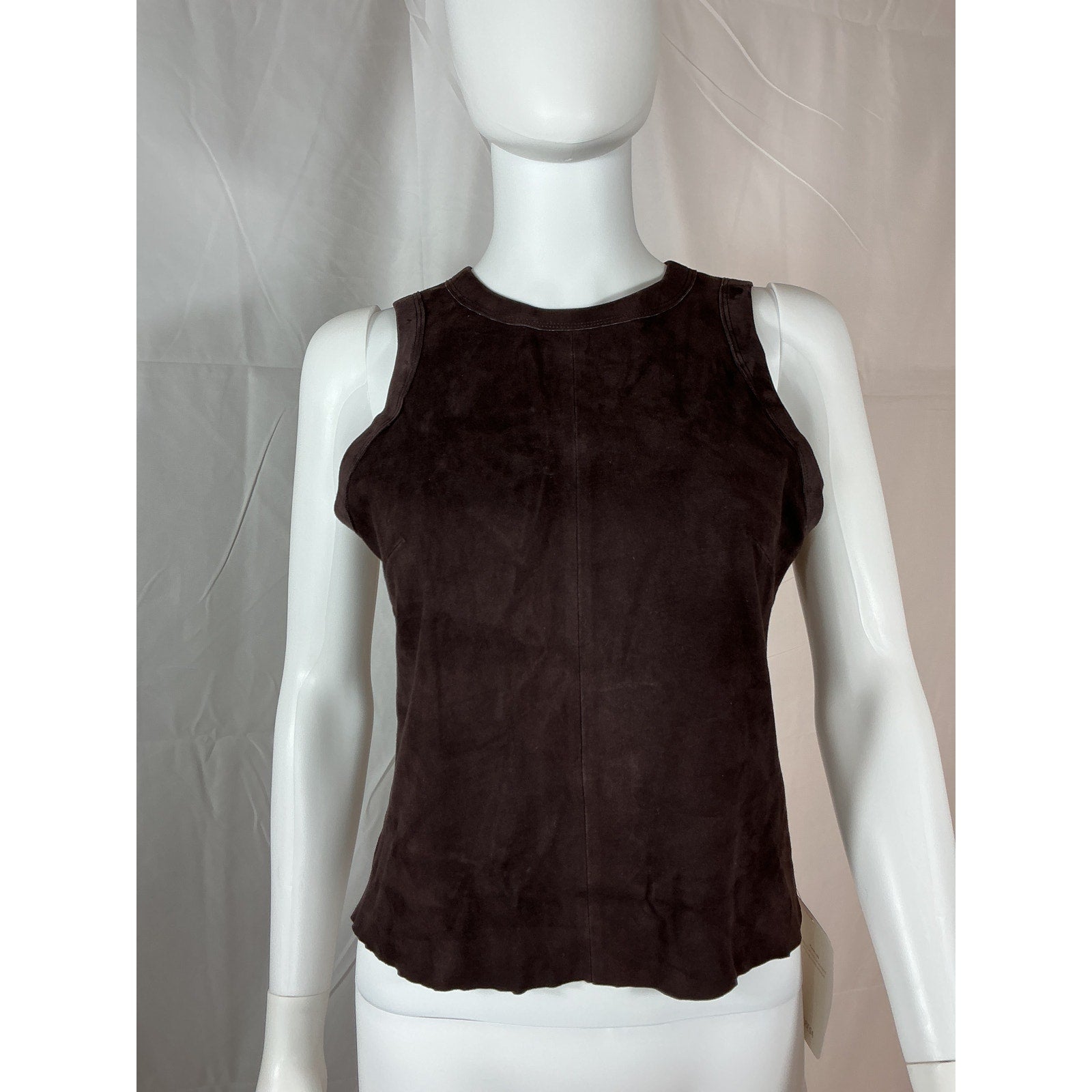 Stouls 'Pam' Brown Suede Tank Top Size M - NWT