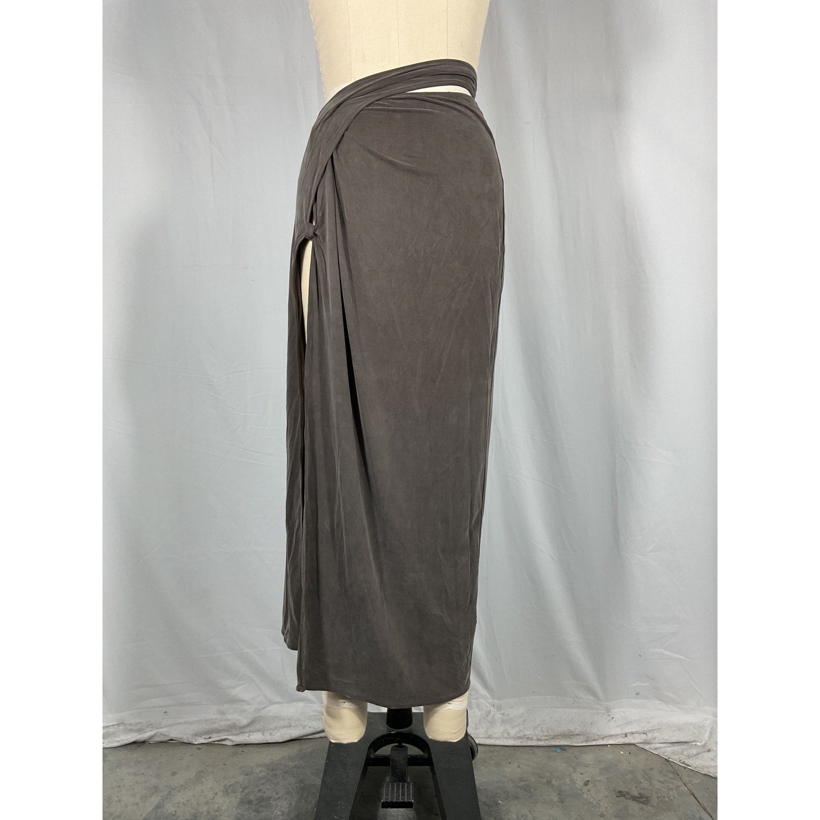 Jacquemus 'La Jupe Espelho' Brown Cupro Skirt Size M - NWT