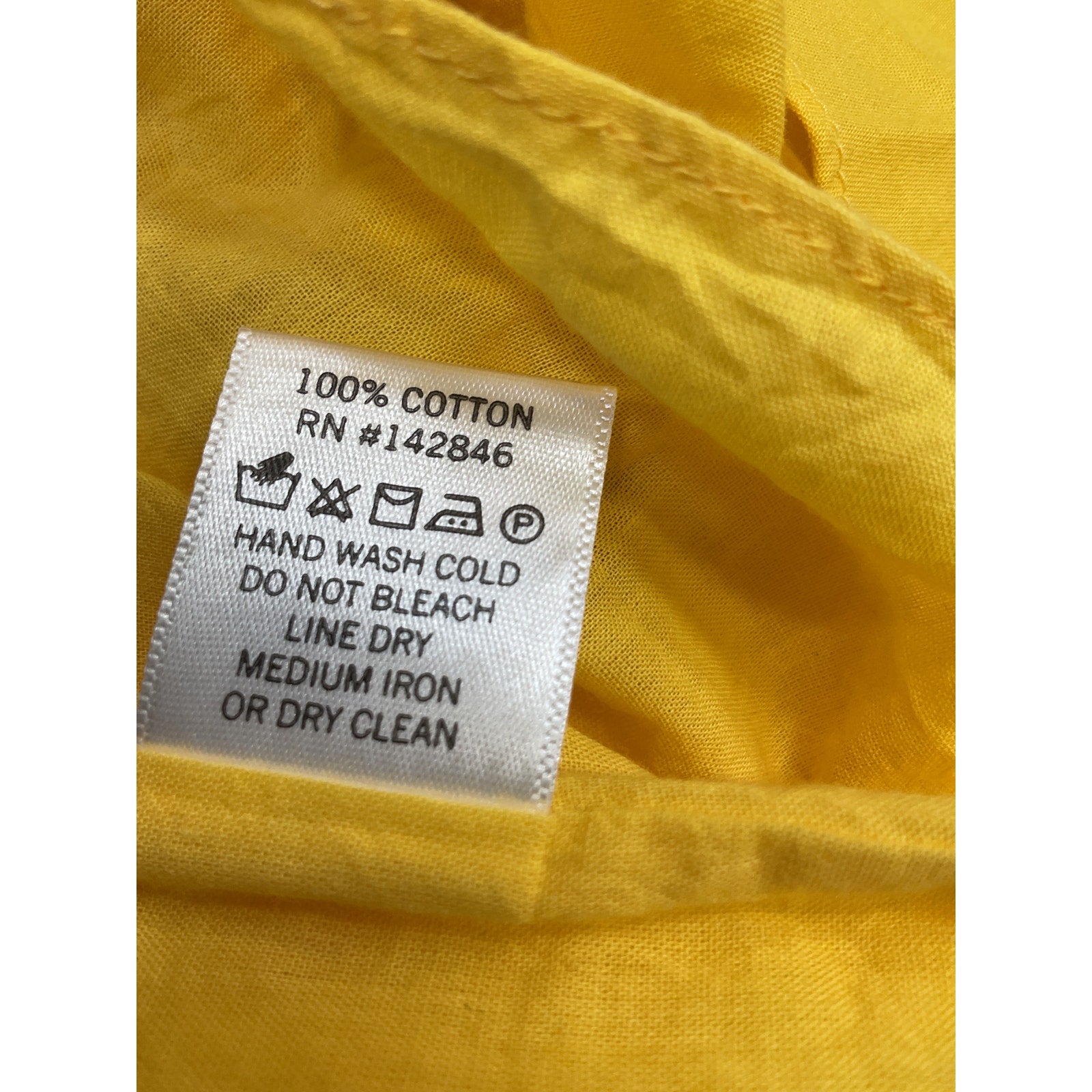 Rhode 'Pia' Yellow Puff Sleeve Dress Size M