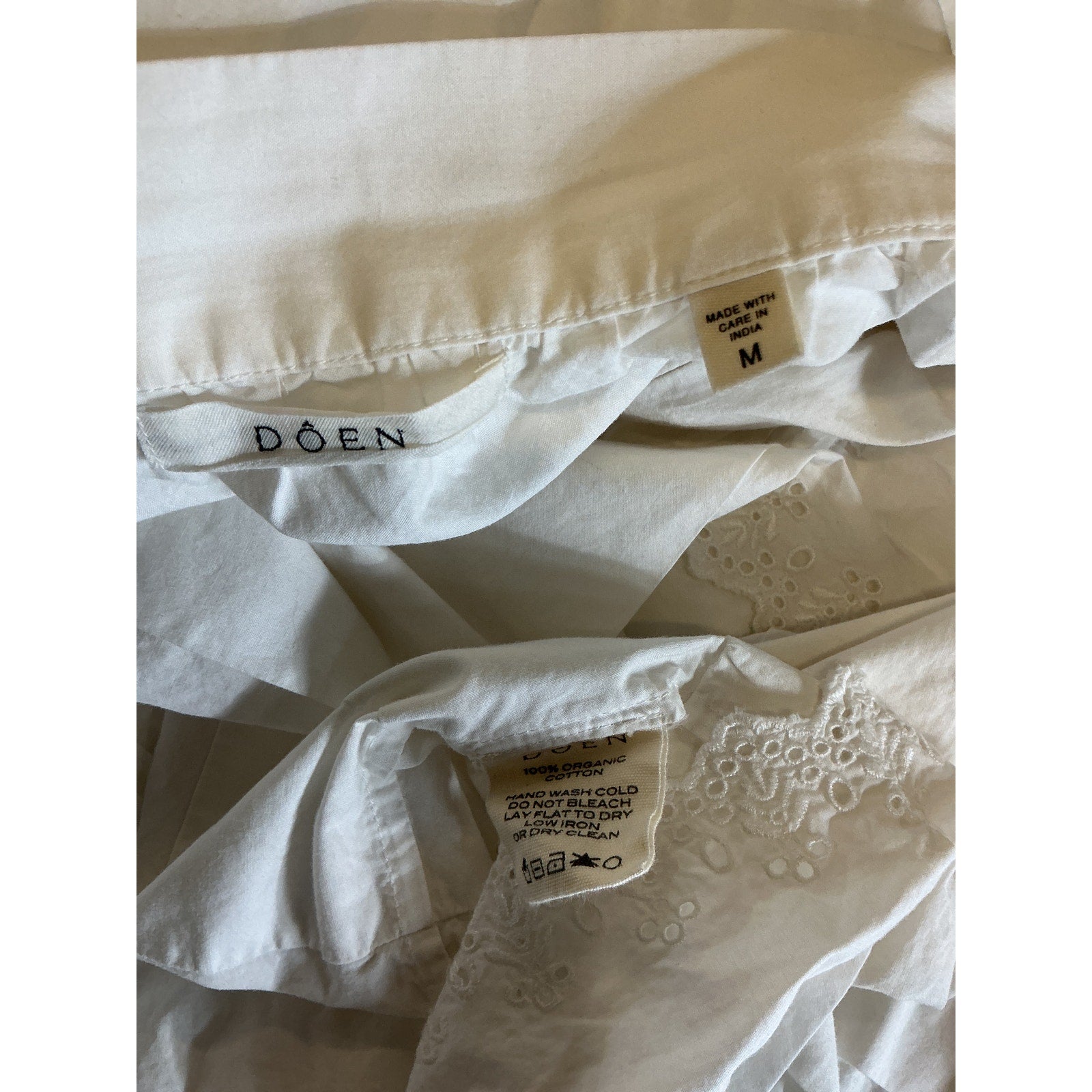D�en 'Sebastiane' Off White Cotton Skirt Size M