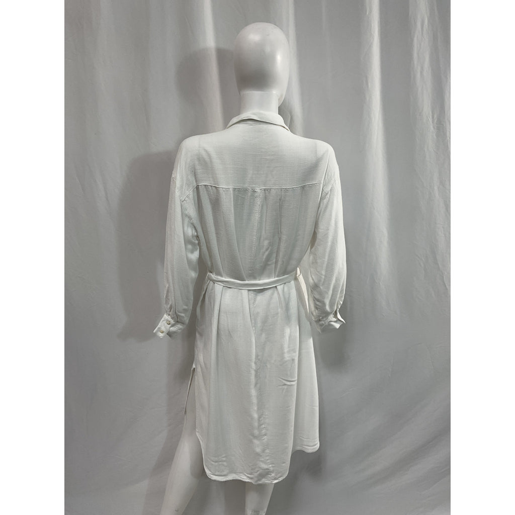 L*Space 'Barcelona' White Shirt Dress Swim Cover Up Size M