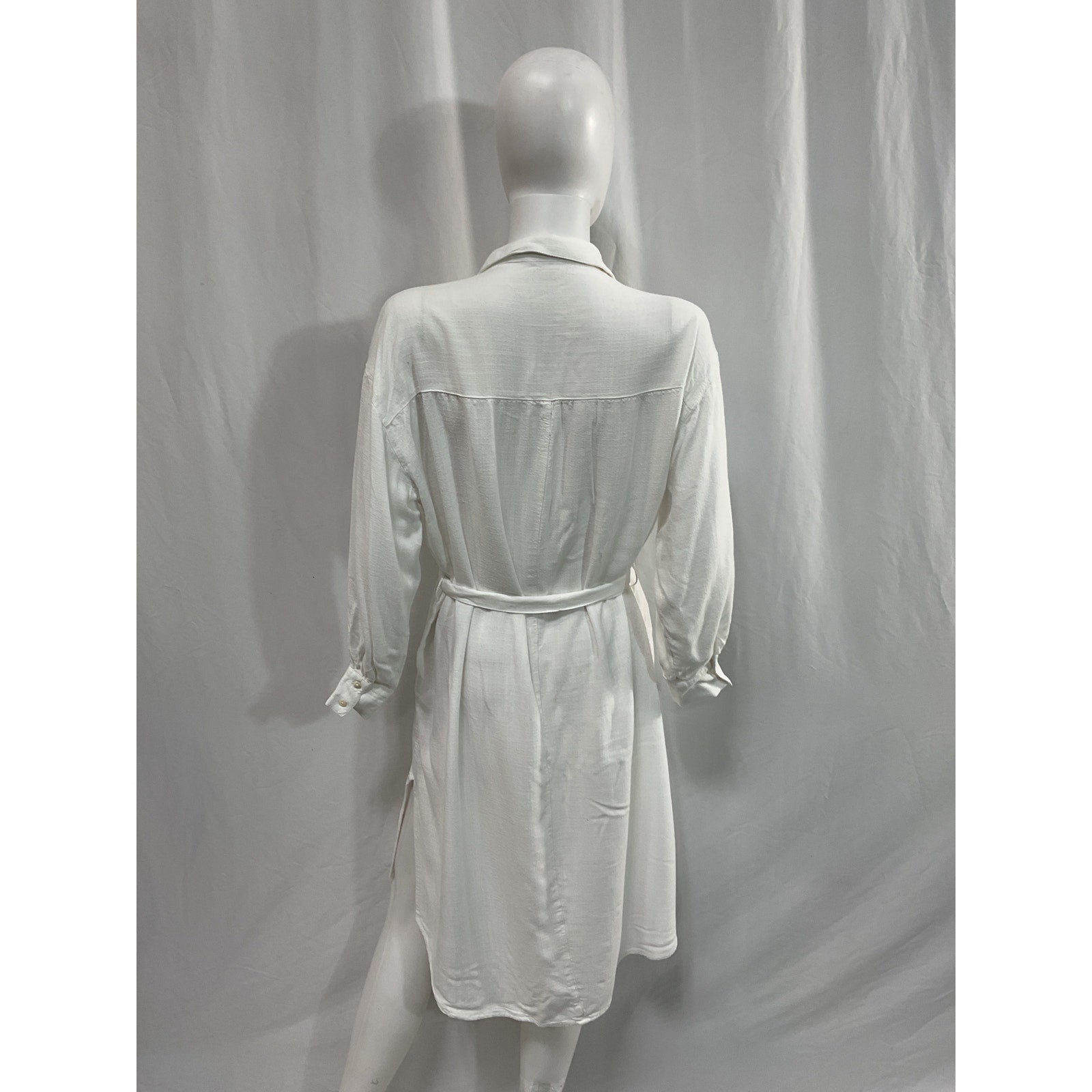 L*Space 'Barcelona' White Shirt Dress Swim Cover Up Size M