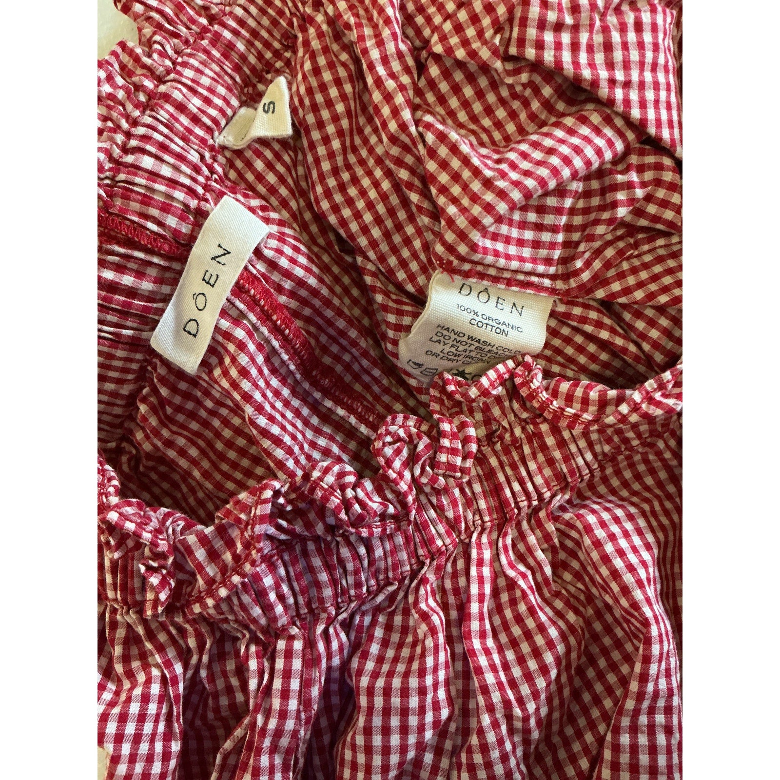 D�en 'Luella' Red Cotton Short Size S