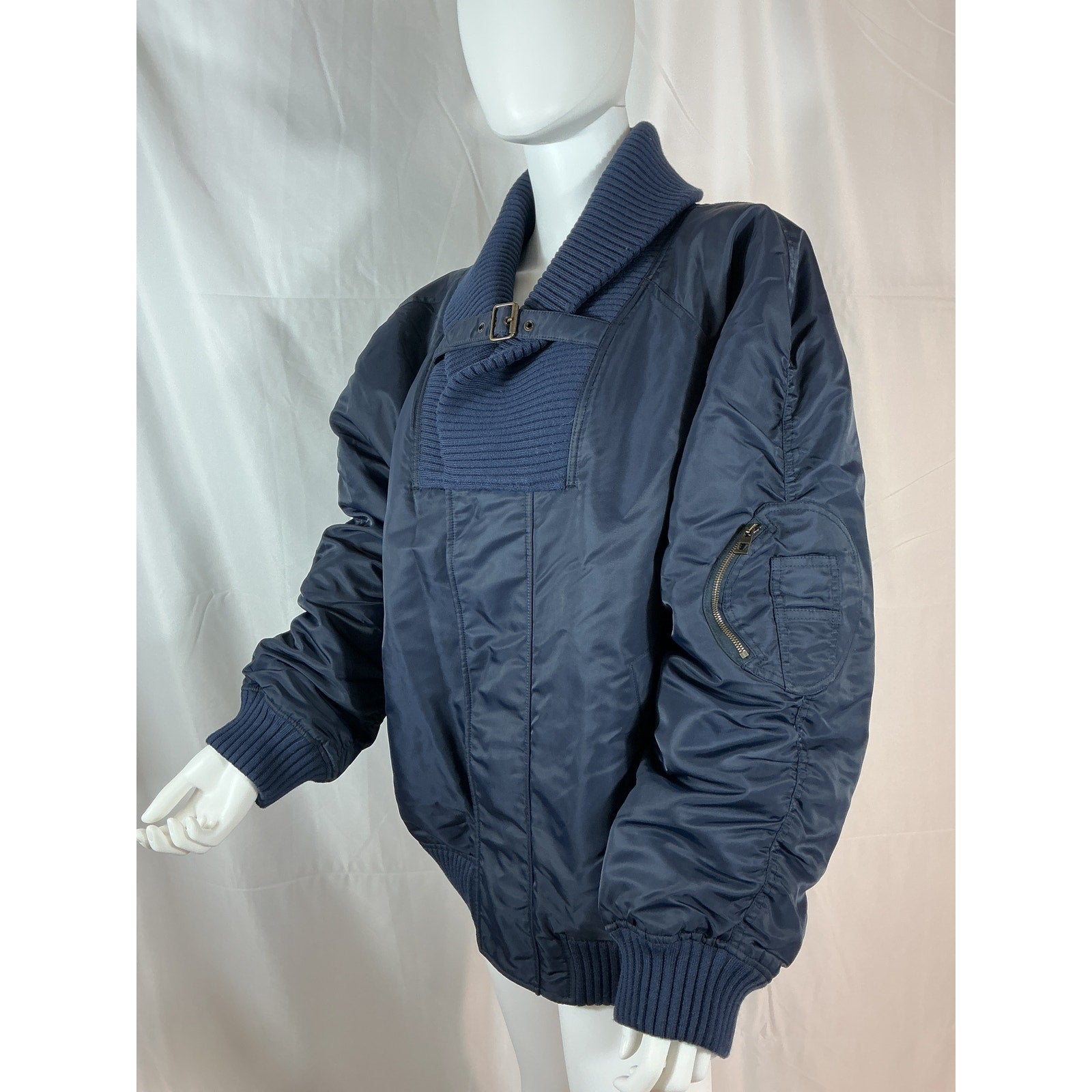 Loewe Blue 'Shell' Oversized Bomber Jacket Size 36