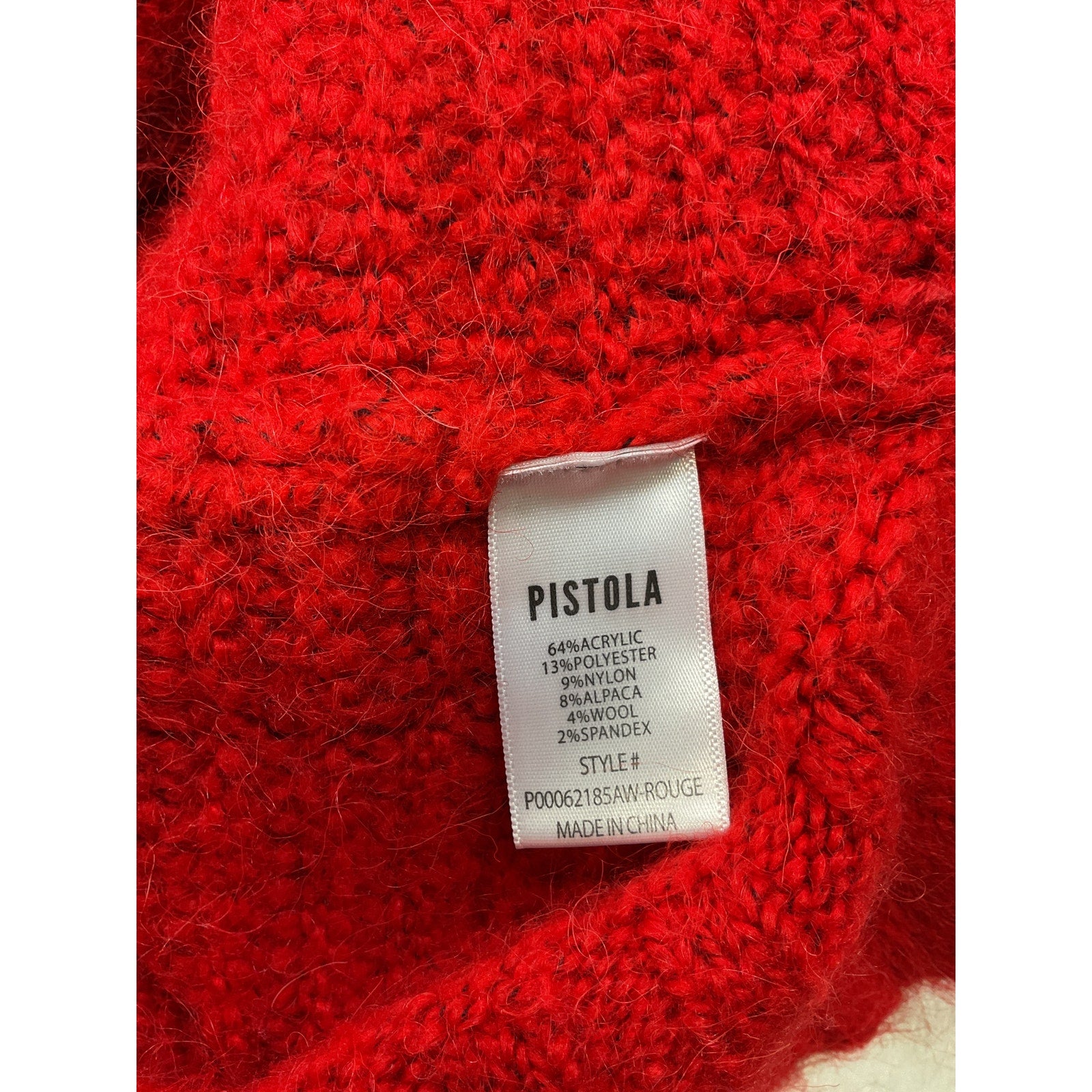 Pistola 'Adina' Red Acrylic Sweater Size XS