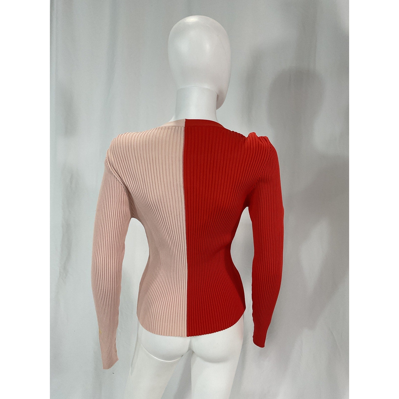 Staud 'Cargo' Orange Long Sleeve Sweater Size M