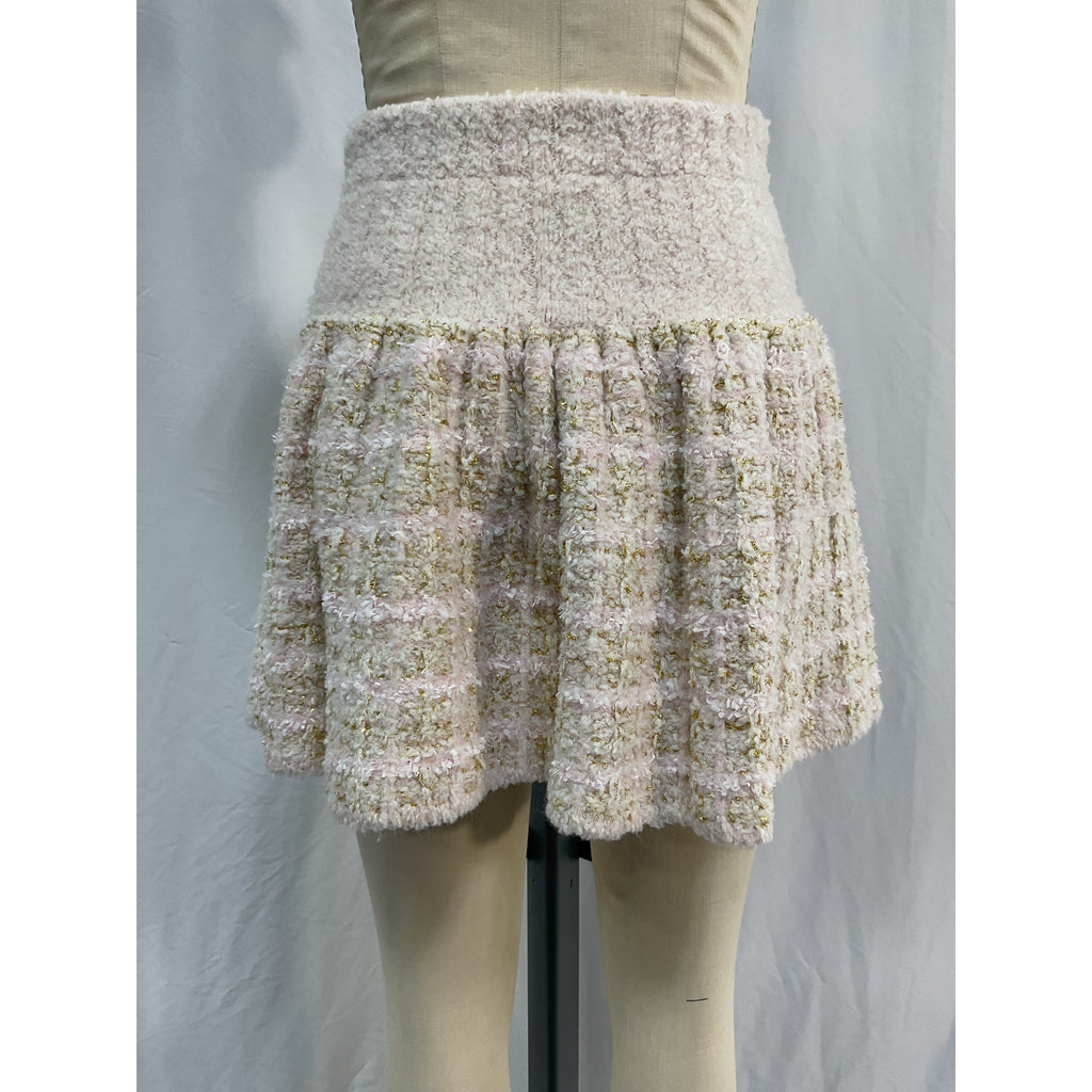Loveshackfancy 'Bibi' White Wool Knit Skirt Size XS