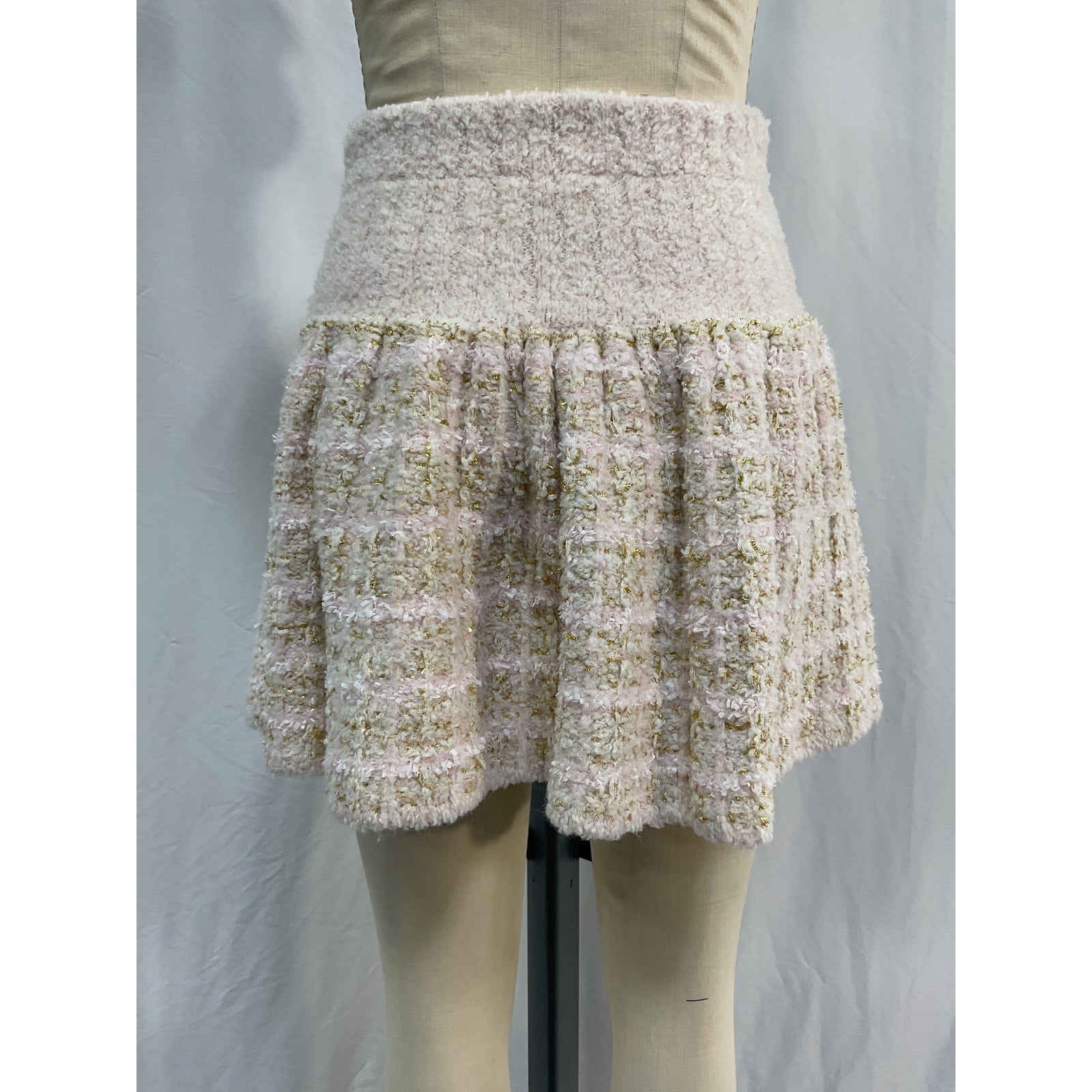 Loveshackfancy 'Bibi' White Wool Knit Skirt Size XS