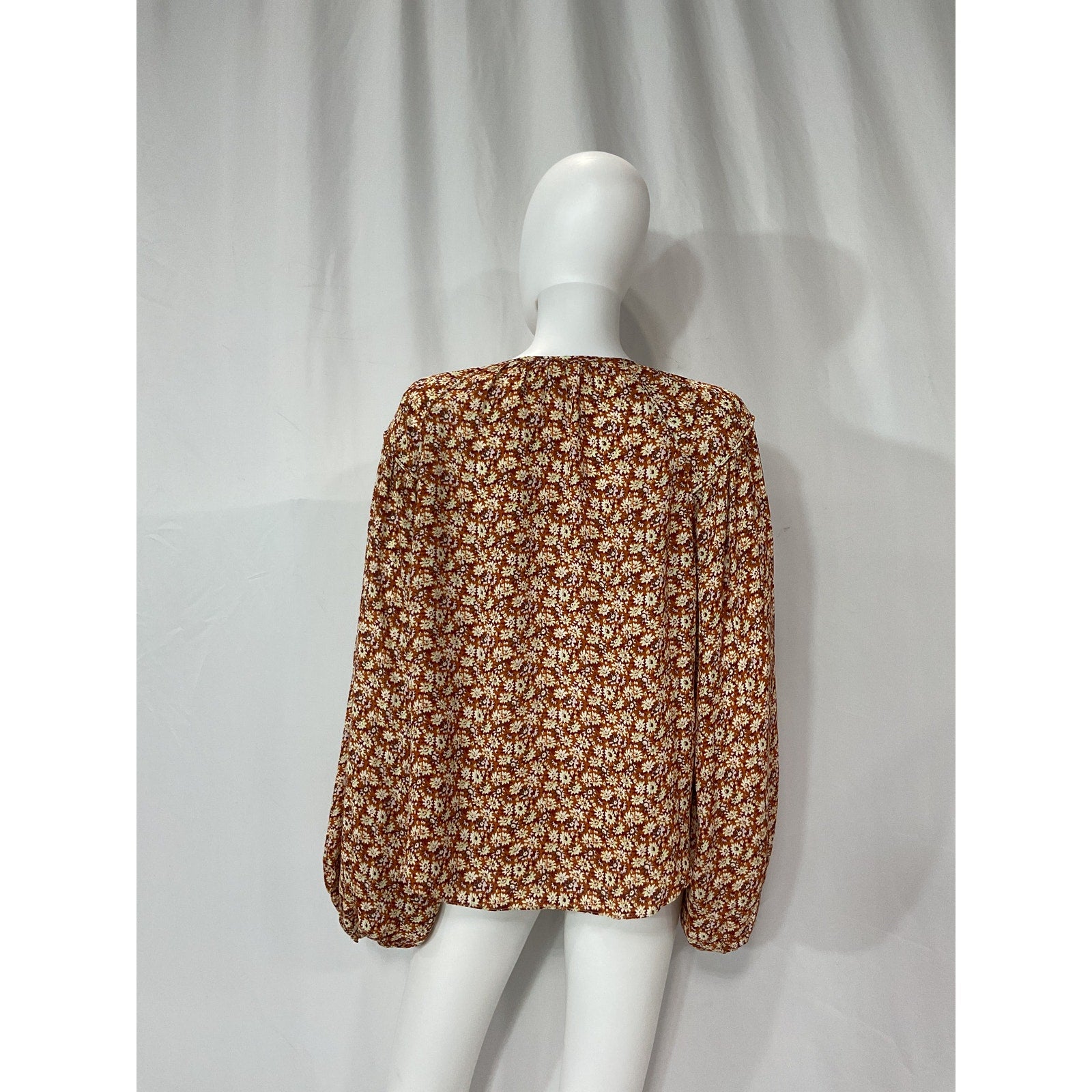 Joie 'Jenny' Brown Long Sleeve Shirt Size L