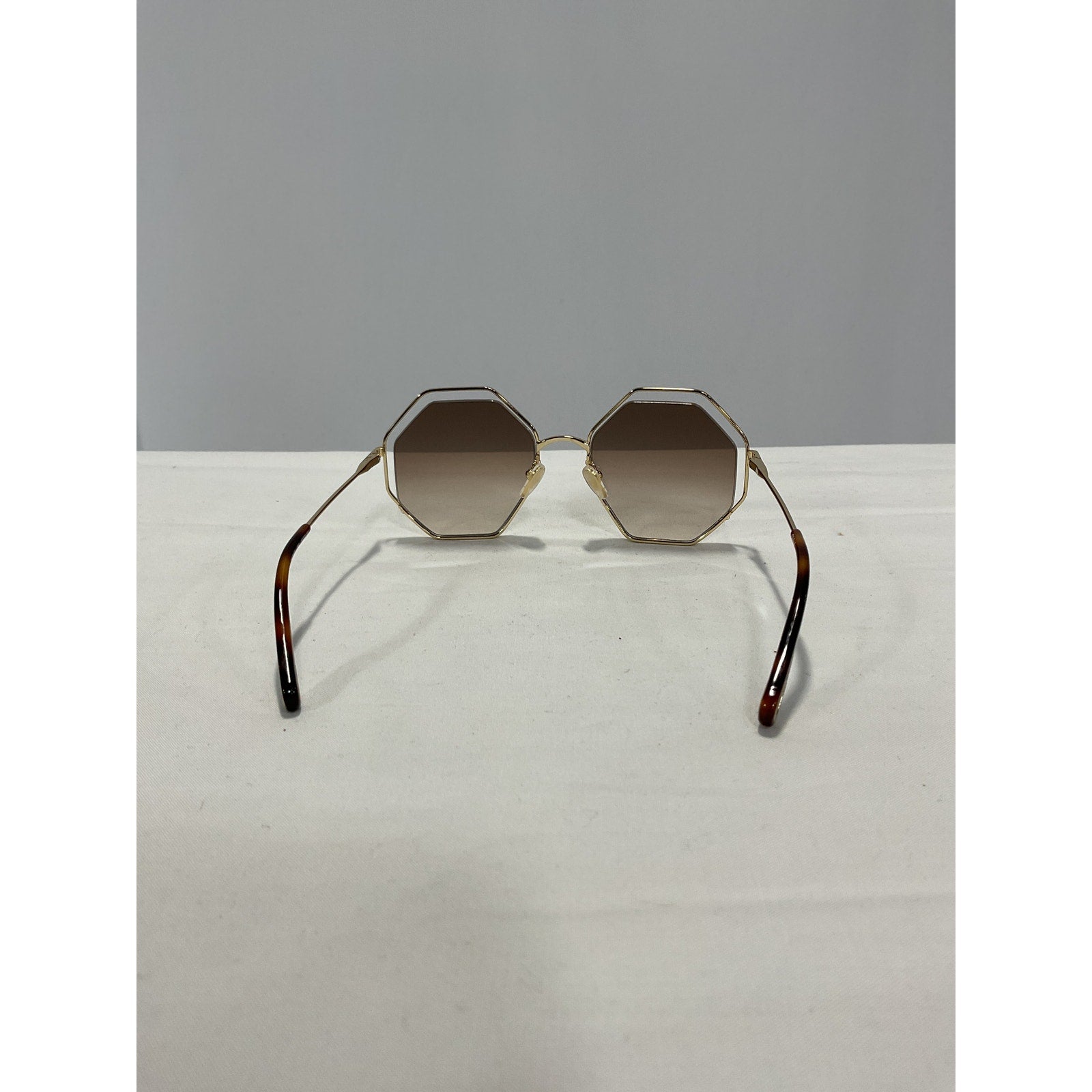 Chlo� 'Octagonal' Gold Cut-Out Sunglasses Size OS