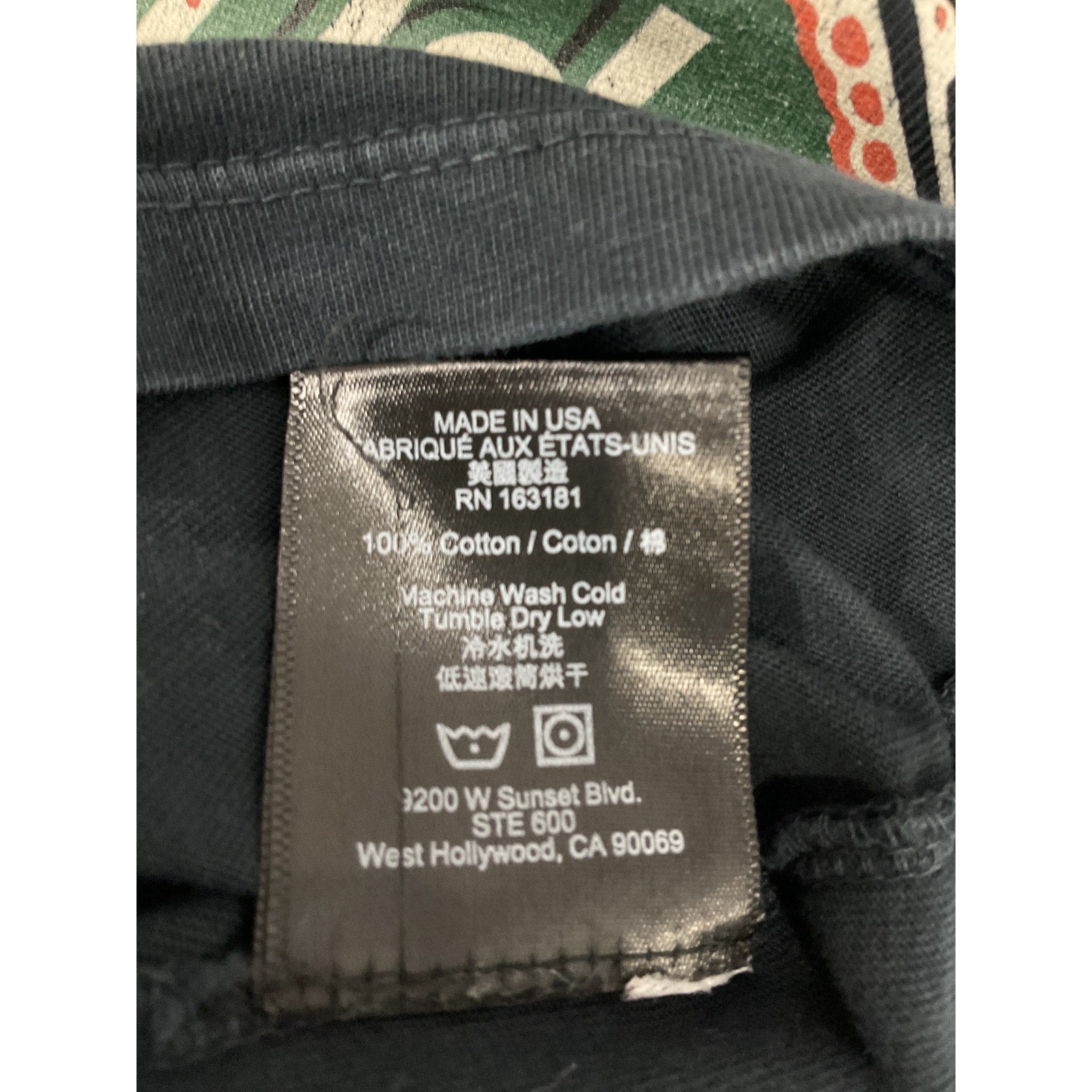 Rhude 'Riviera' Black Graphic Tee Size S