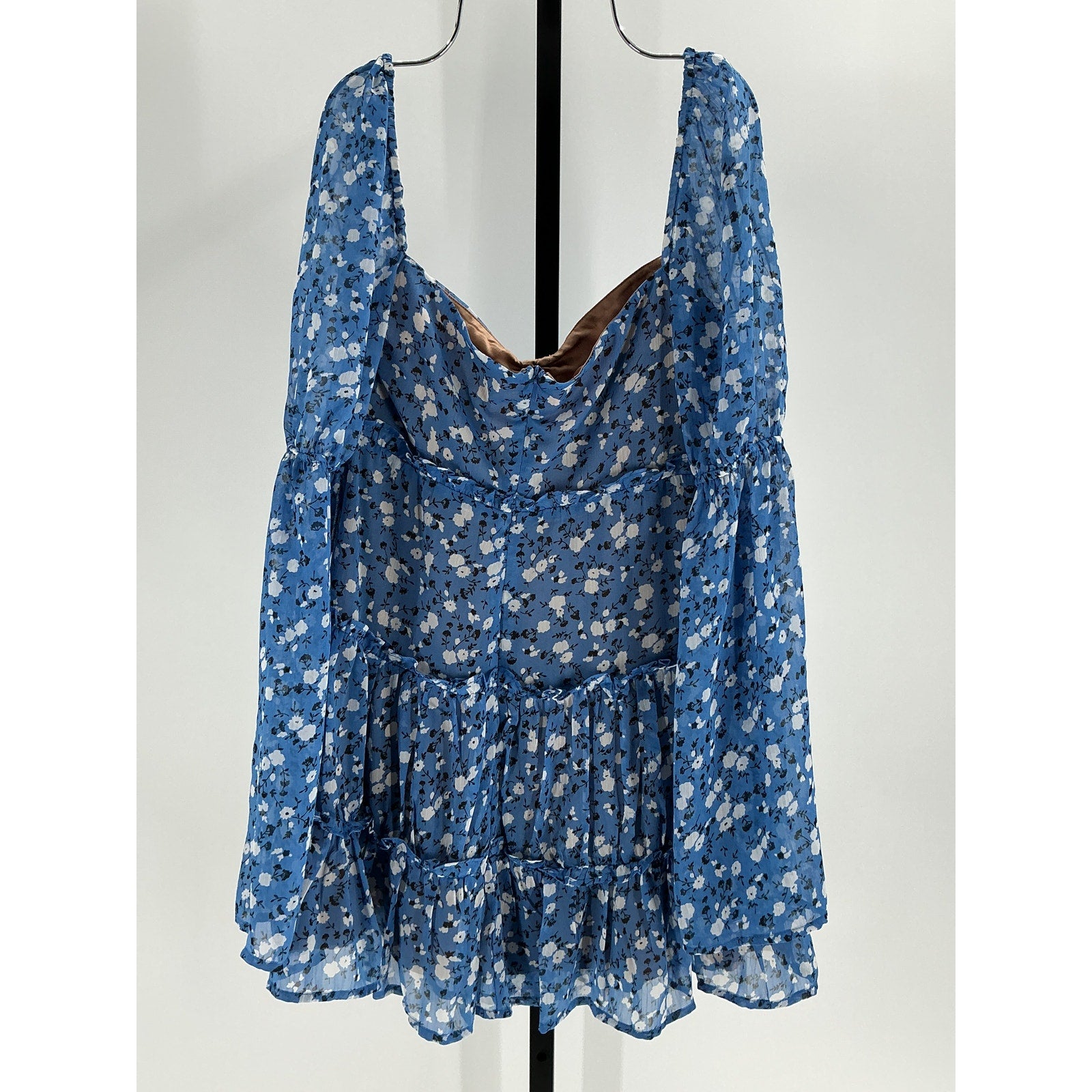 Majorelle 'Ailish' Blue Polyester Mini Dress Size S