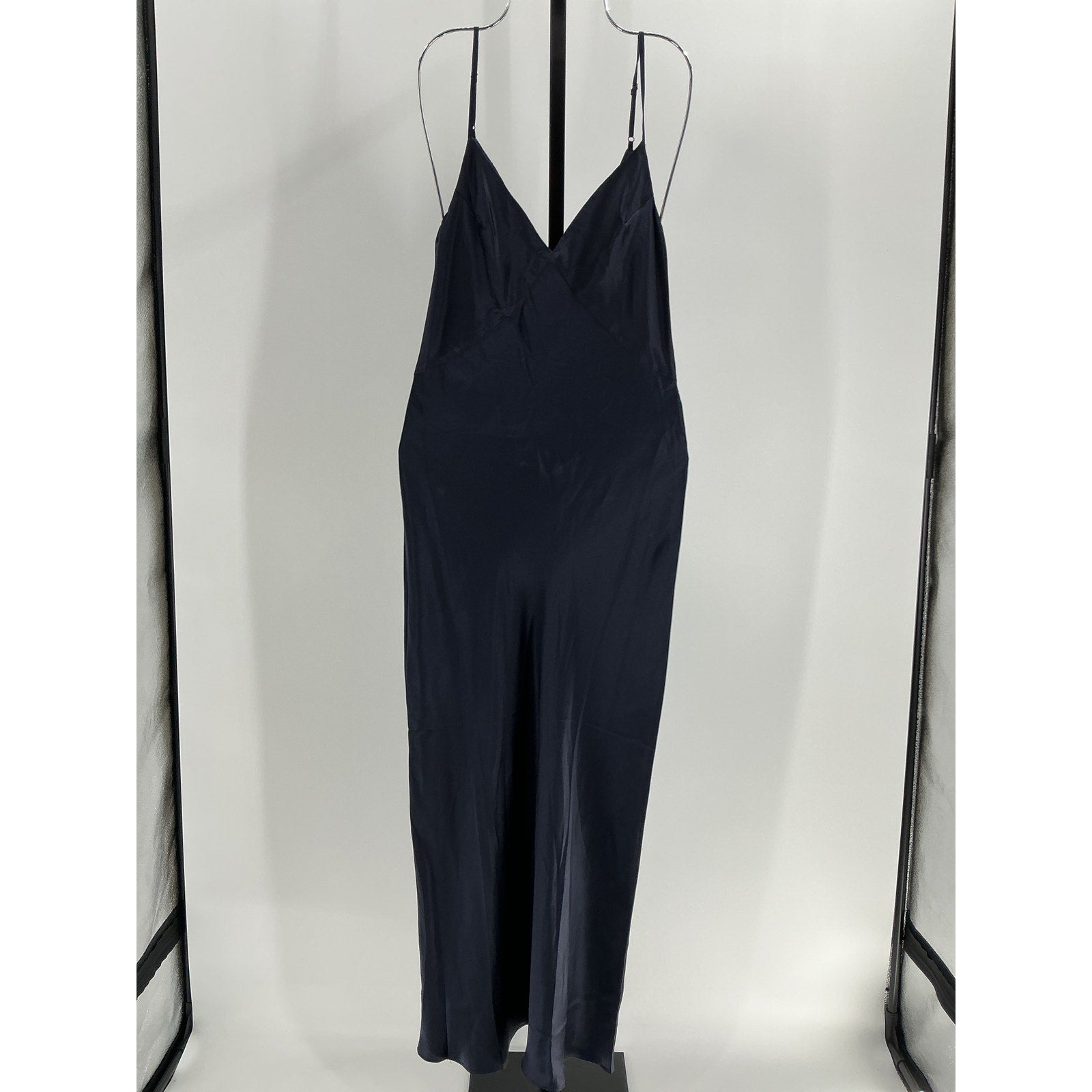 Dissh 'Evans' Navy Silk Panel Slip Dress Size 2