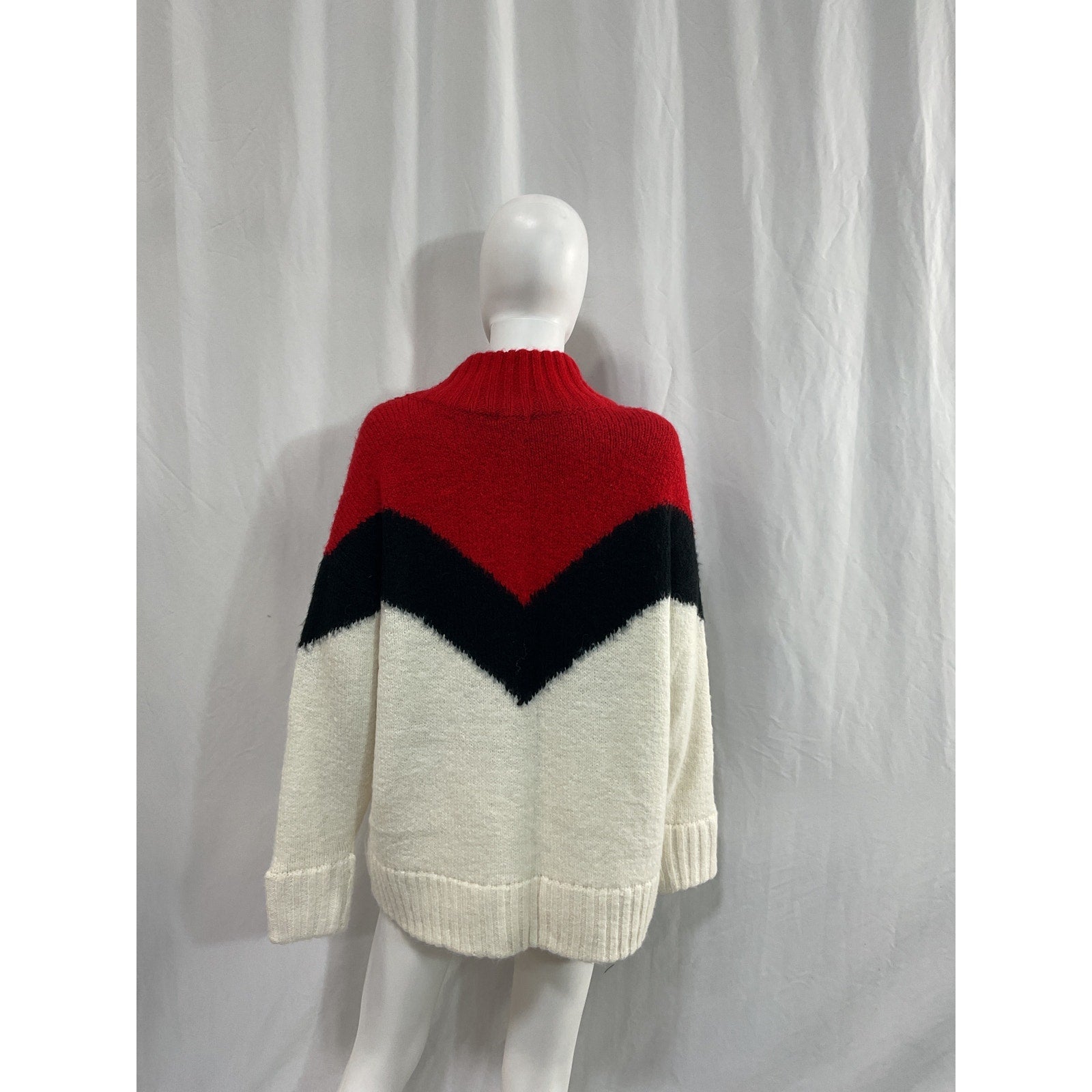Pistola 'Maribel' Red Quarter Zip Pullover Sweater Size S
