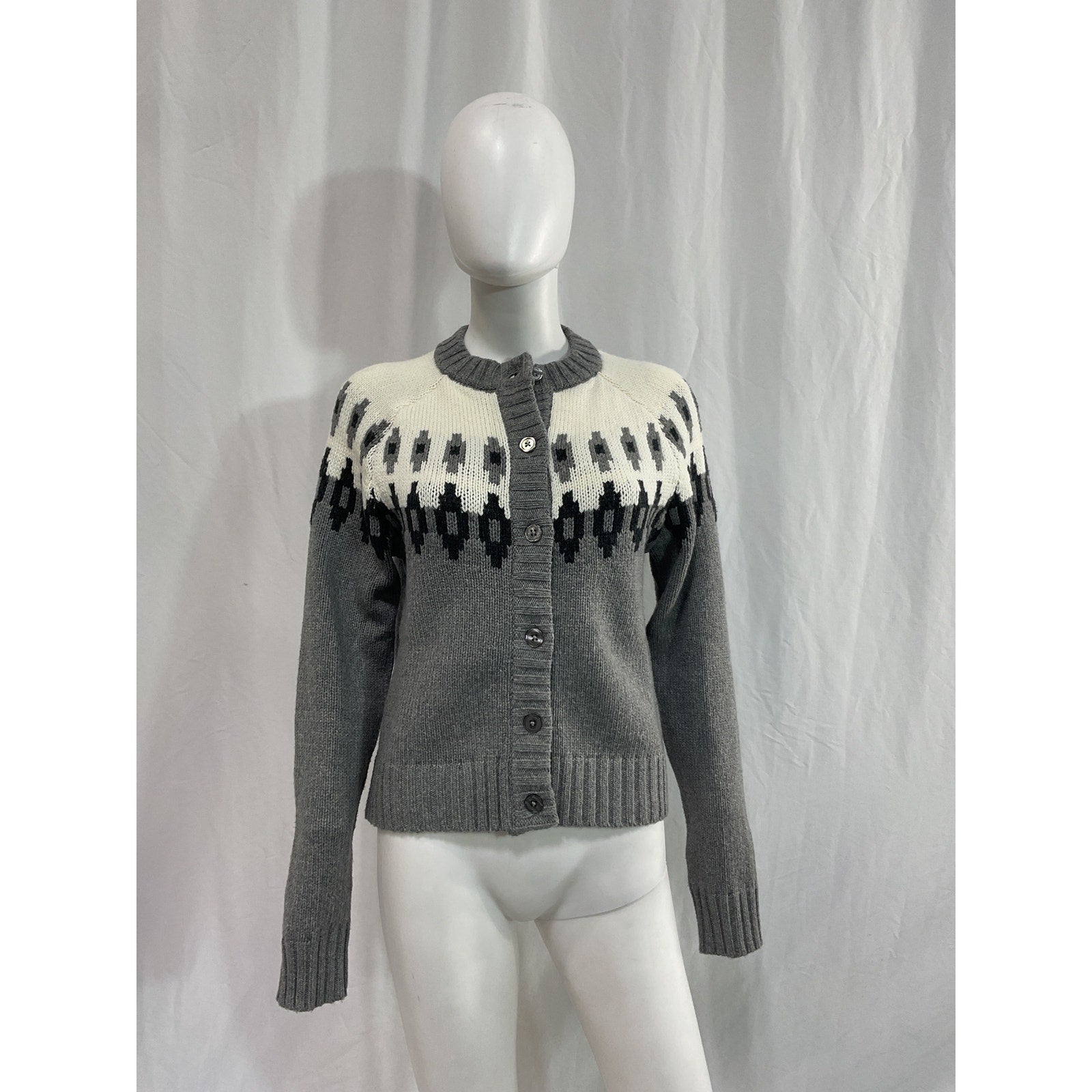 Kule 'The Freya' Gray Crewneck Long Sleeve Cardigan Size XS