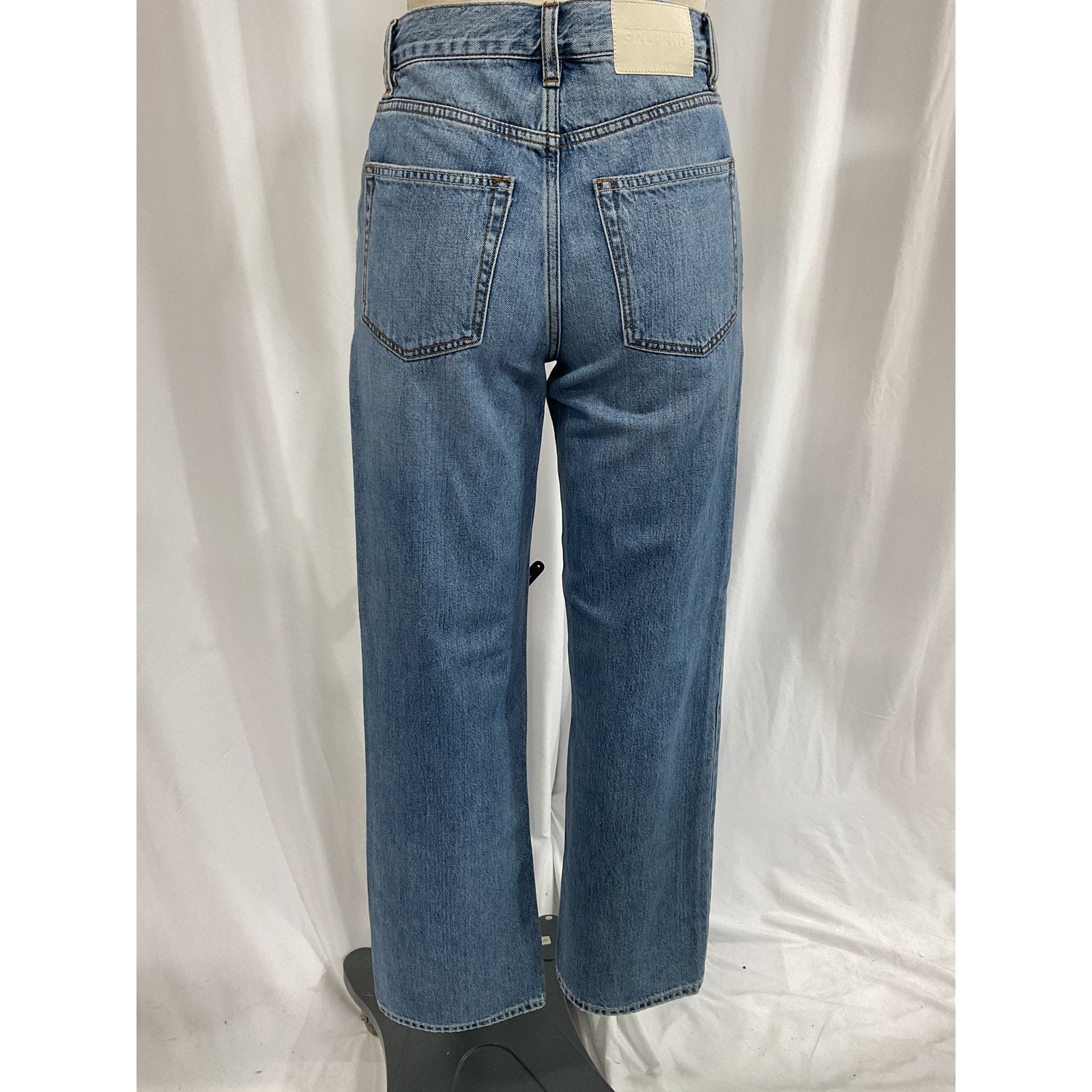 Grlfrnd 'Bella' Blue Low Rise Boyfriend Denim Jeans Size 25