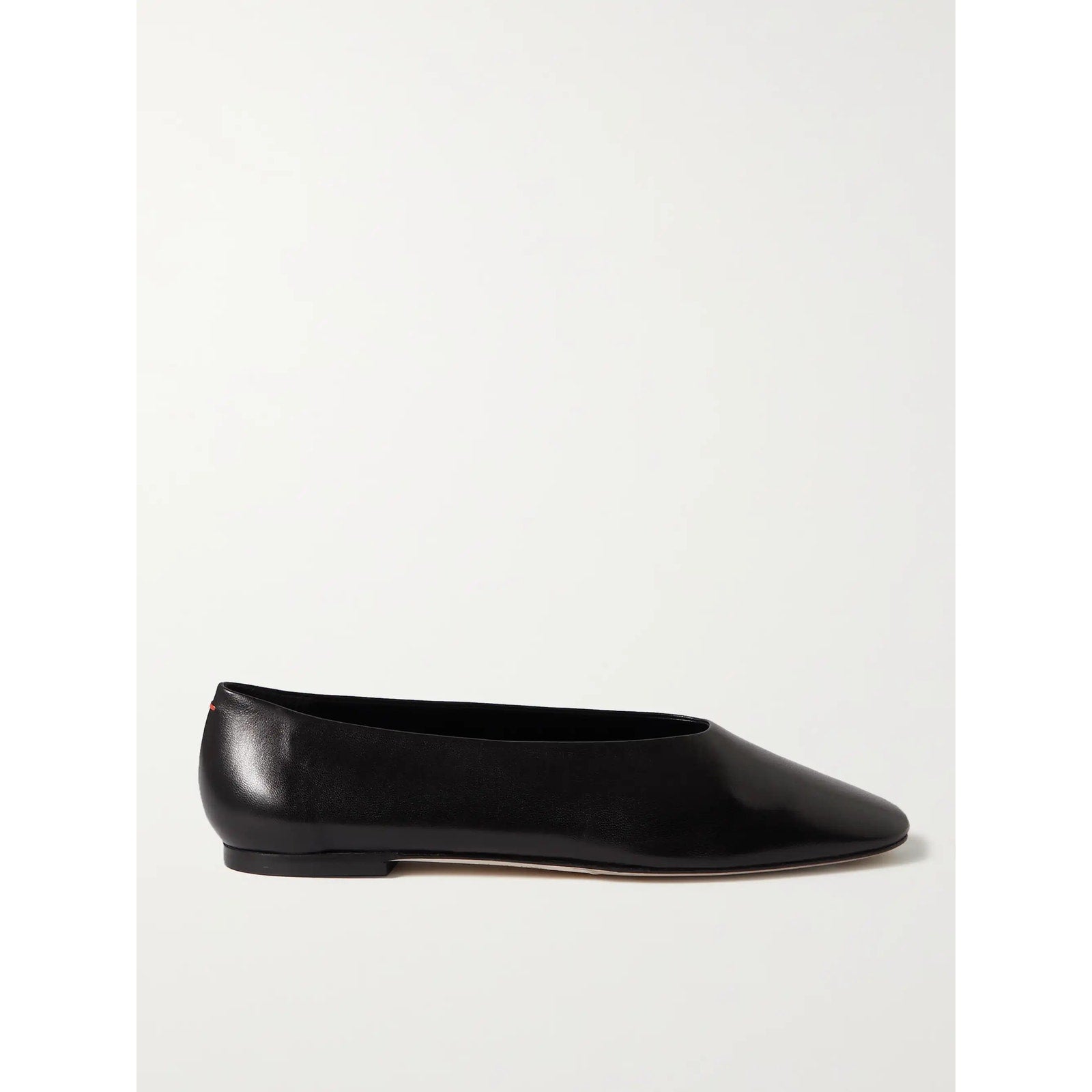 Aeyde 'Kirsten' Black Leather Ballet Flats Size 10