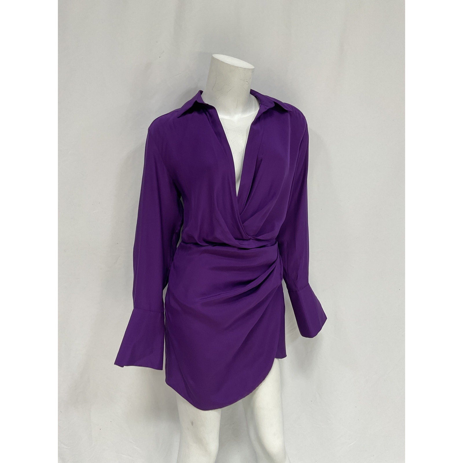 Gauge81 'Naha' Purple Charmeuse Short Dress Size S - NWT