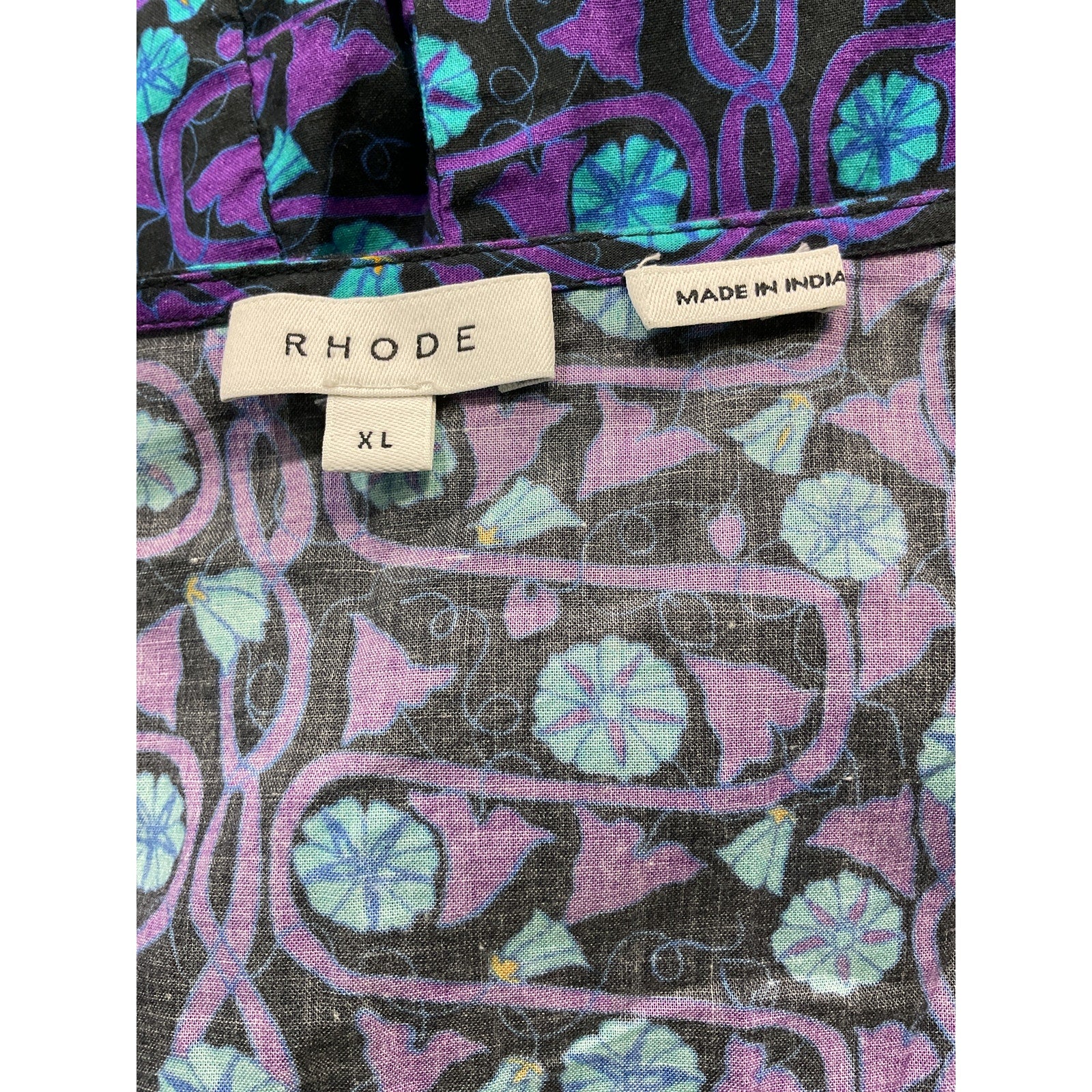 Rhode 'Claudine' Purple Short Sleeve Dress Size XL