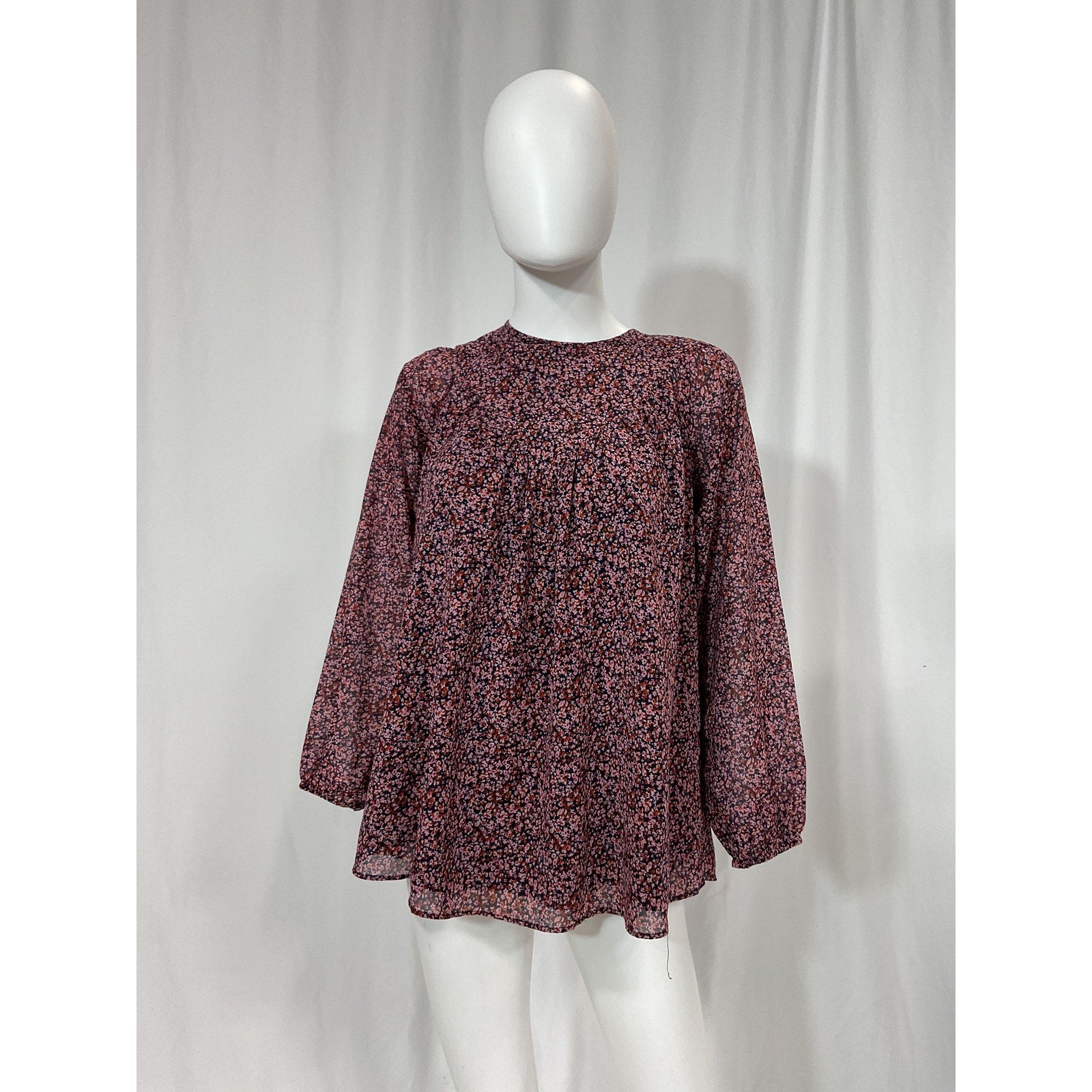 Hatch 'Marina' Pink Long Sleeve Blouse Size 0
