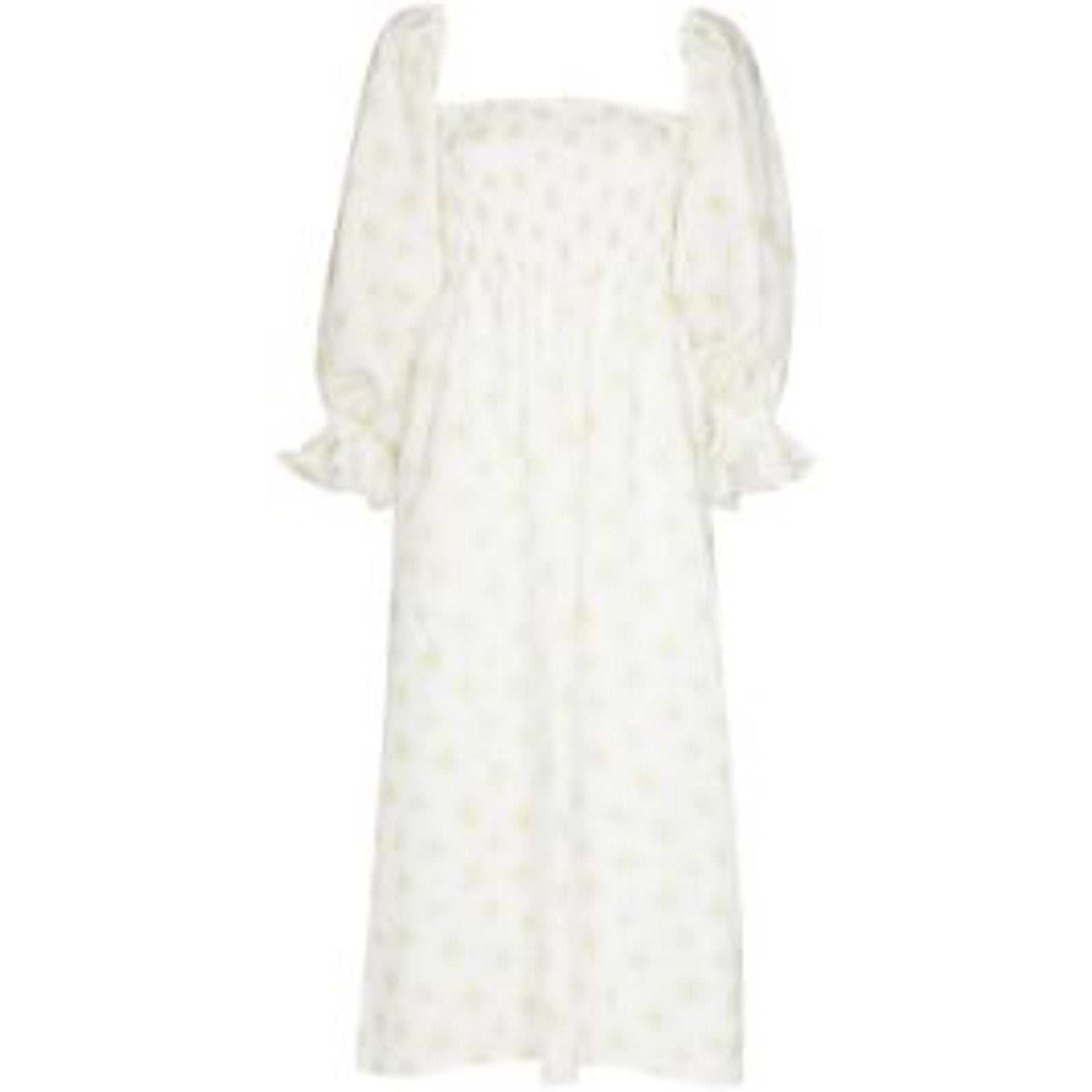 Sleeper 'Atlanta' White Daisy-Print Midi Dress Size S