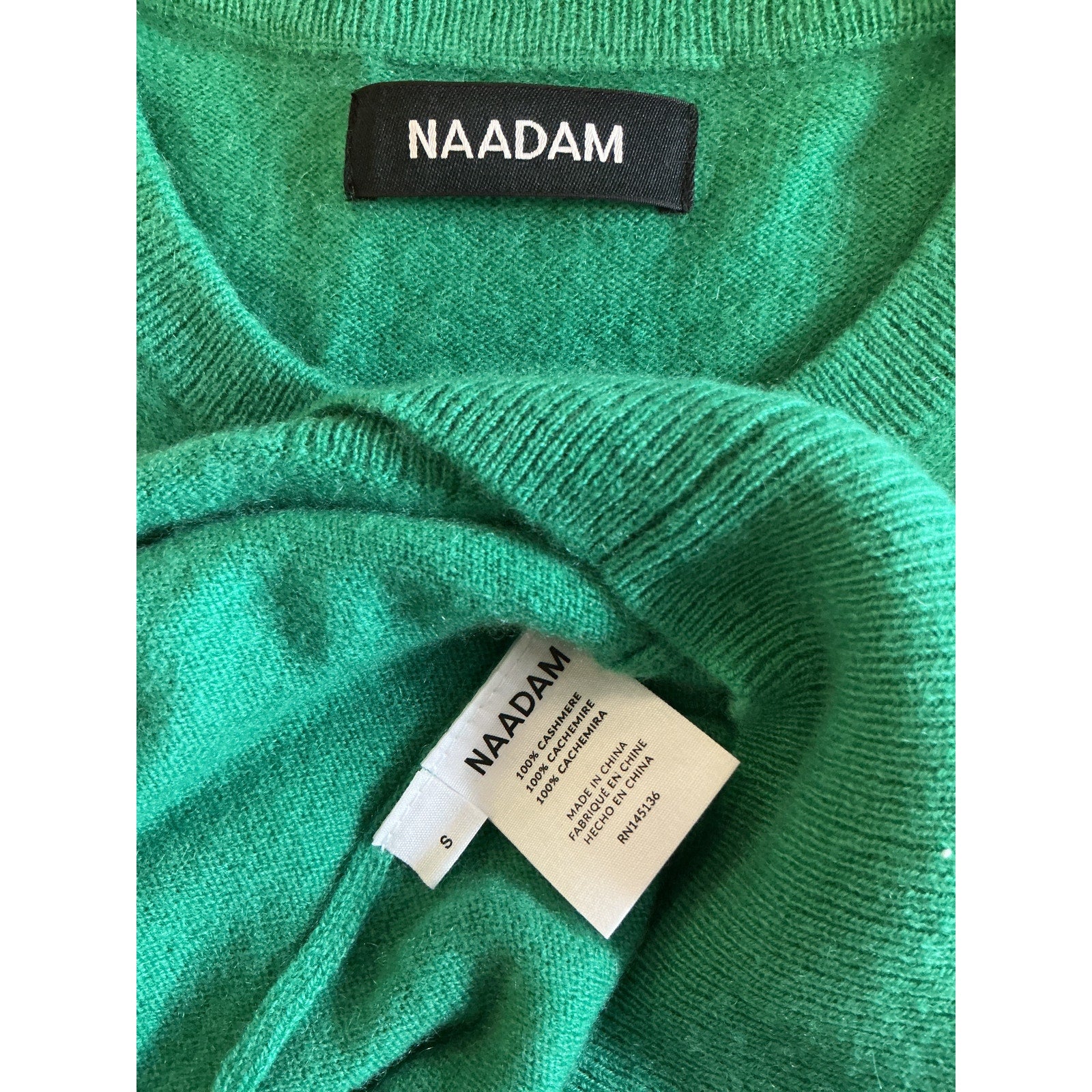 Naadam 'The Original' Green Cashmere Sweater Size S