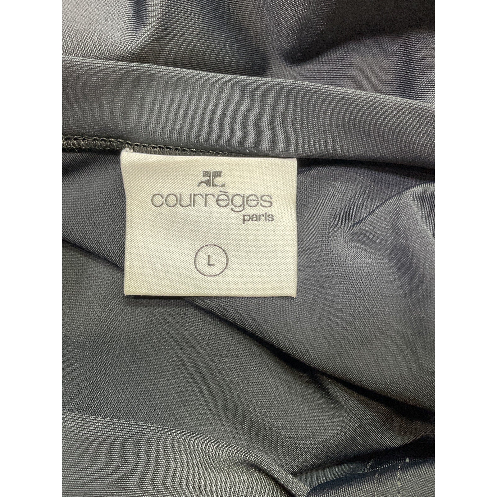 Courr�ges Cutout 'Twisted' Black Polyamide Stretch-Jersey Mini Dress Size L
