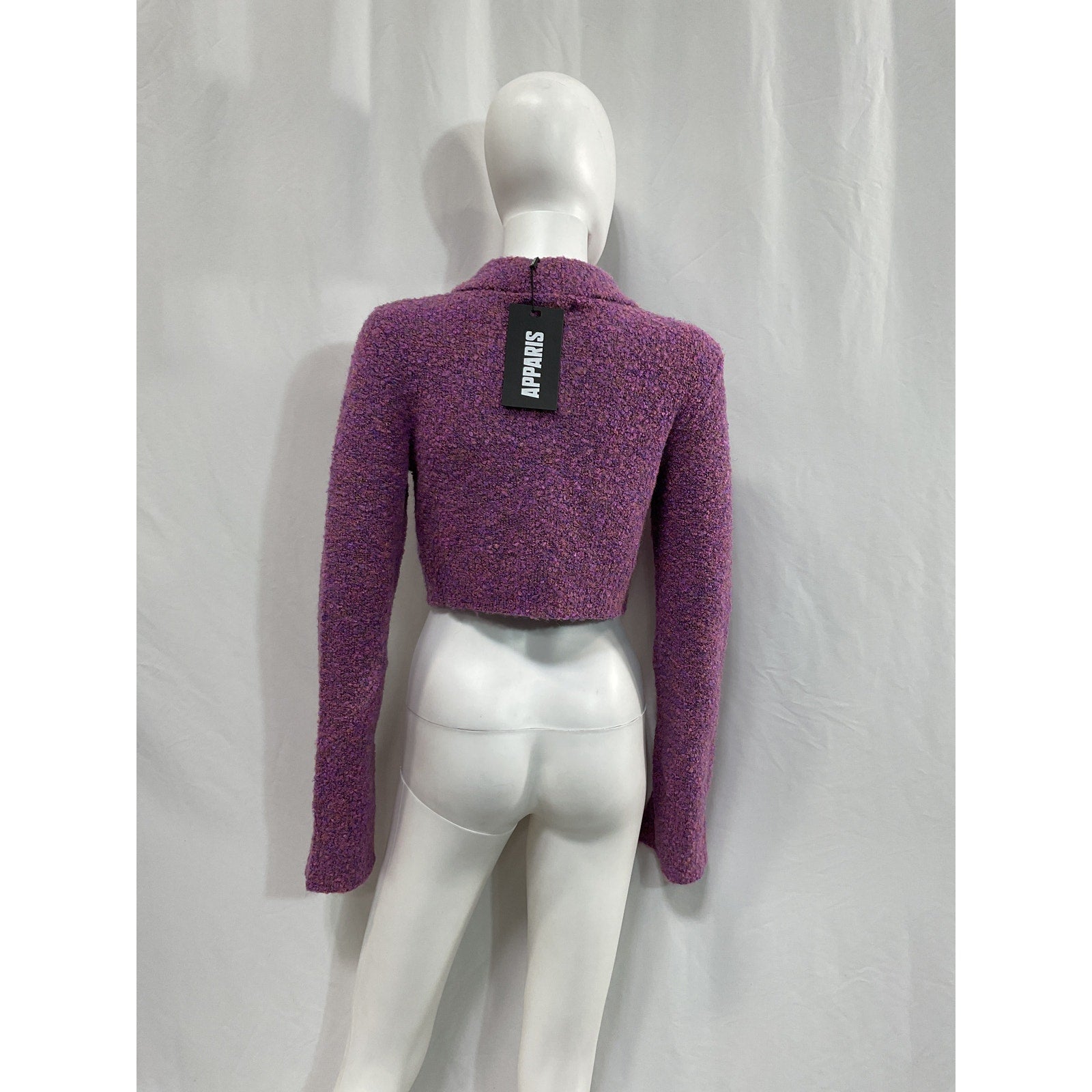 Apparis 'Molly' Purple Acrylic Cropped Cardigan Size S - NWT