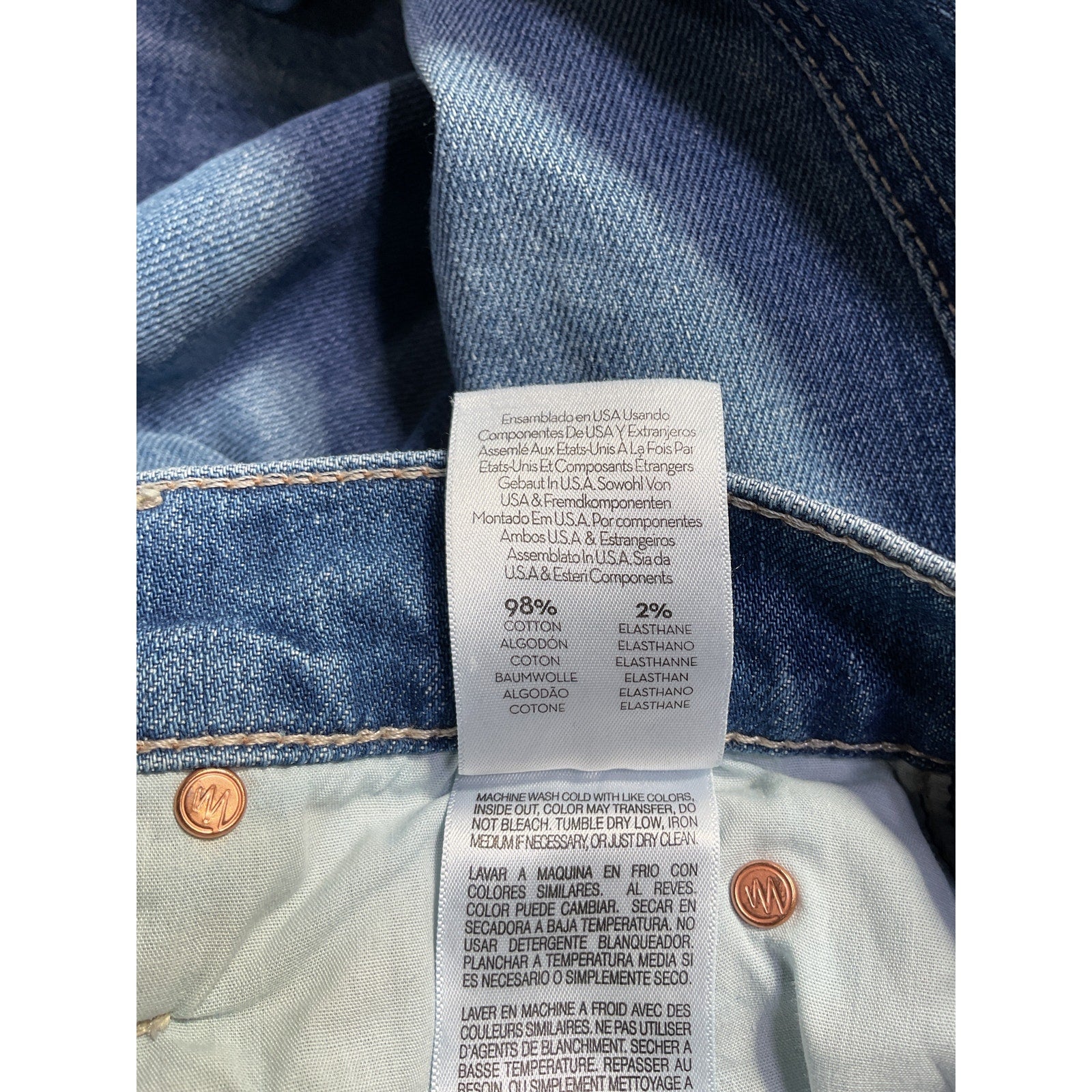 Mother 'Smokin' Blue Cotton Flared Leg Denim Jean Size 27