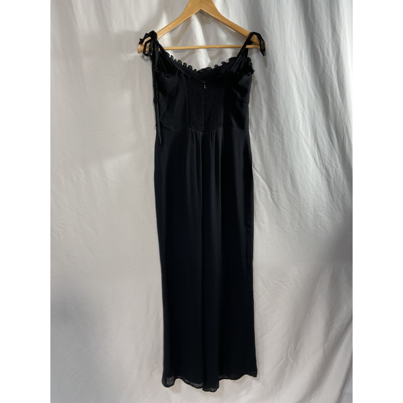 Reformation 'Alfred' Black Viscose Jumpsuit Size 8