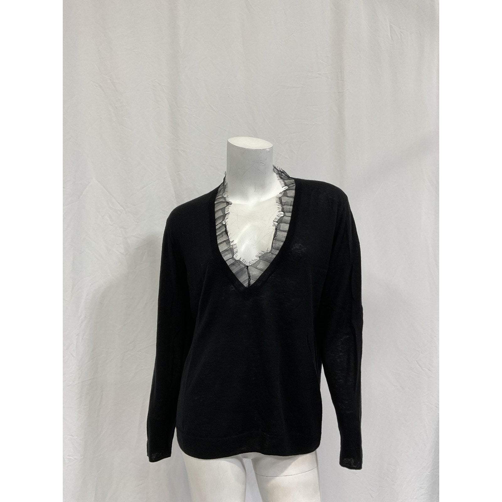 Iro 'Haby' Black Wool Sweater Size S