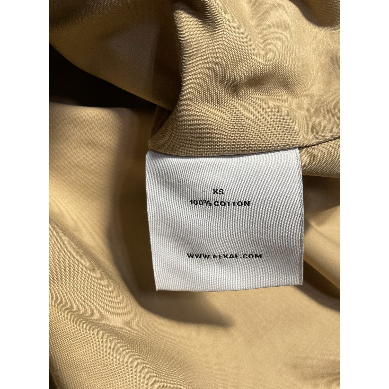 Aexae Beige Viscose Mini Skirt Size XS