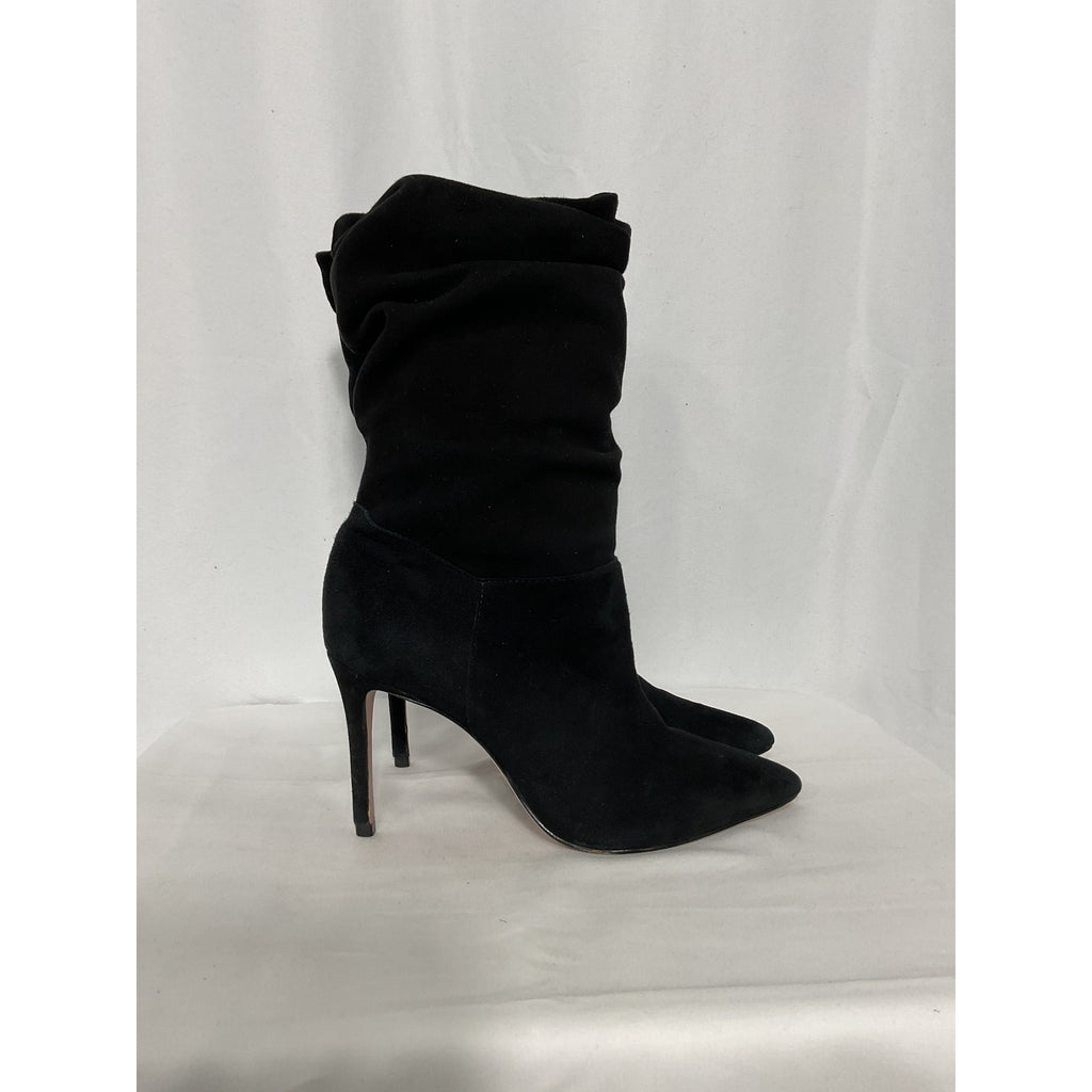 Schutz 'Ashlee' Black Slouch Pointed Toe Stiletto Heel Boot Size 6.5