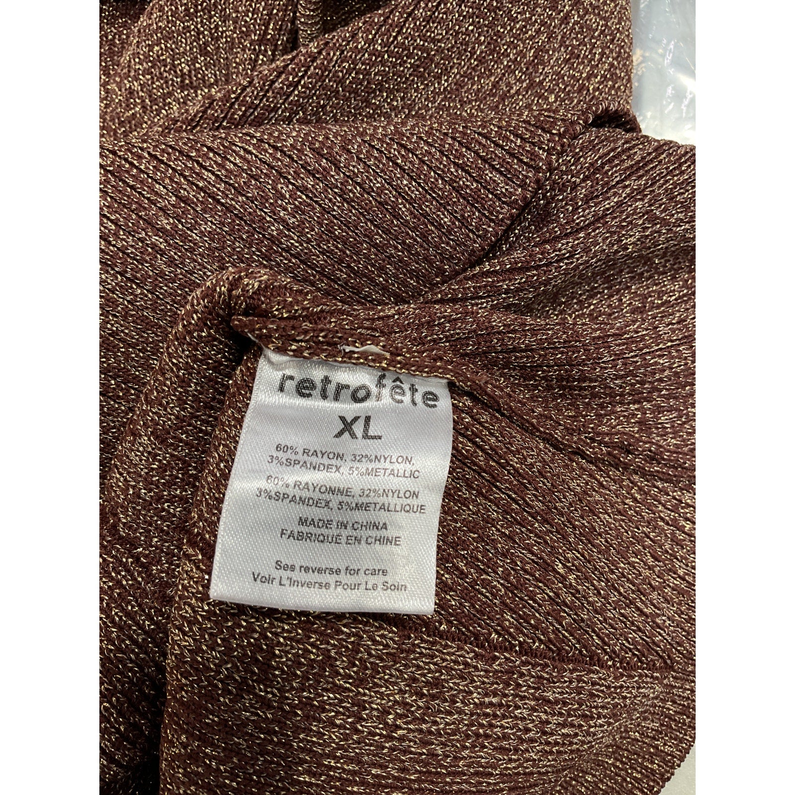 Retrofete 'Amster' Brown Cut Out Dress Size XL