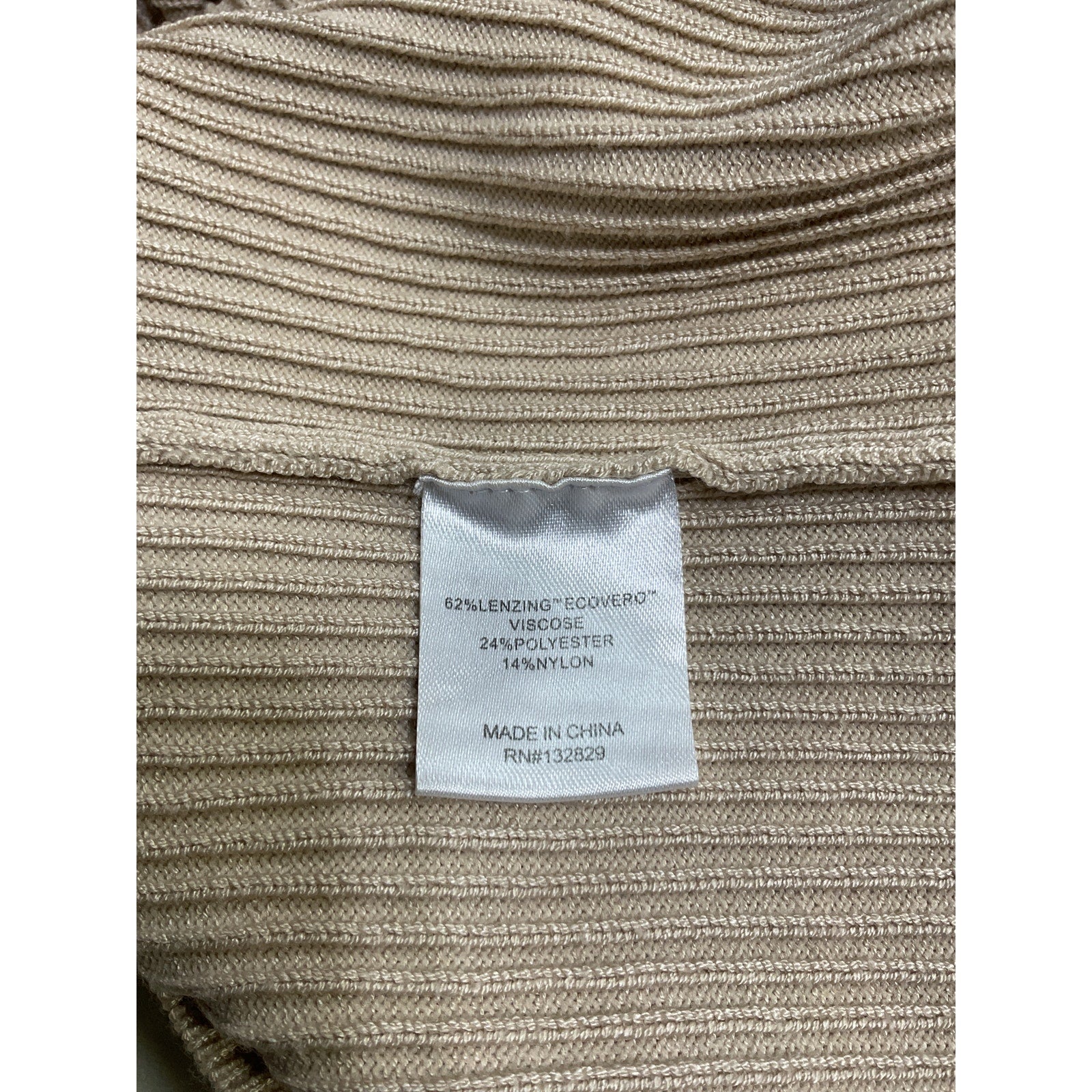 Helsa 'Halden' Beige Viscose Square Neck Tank Size M