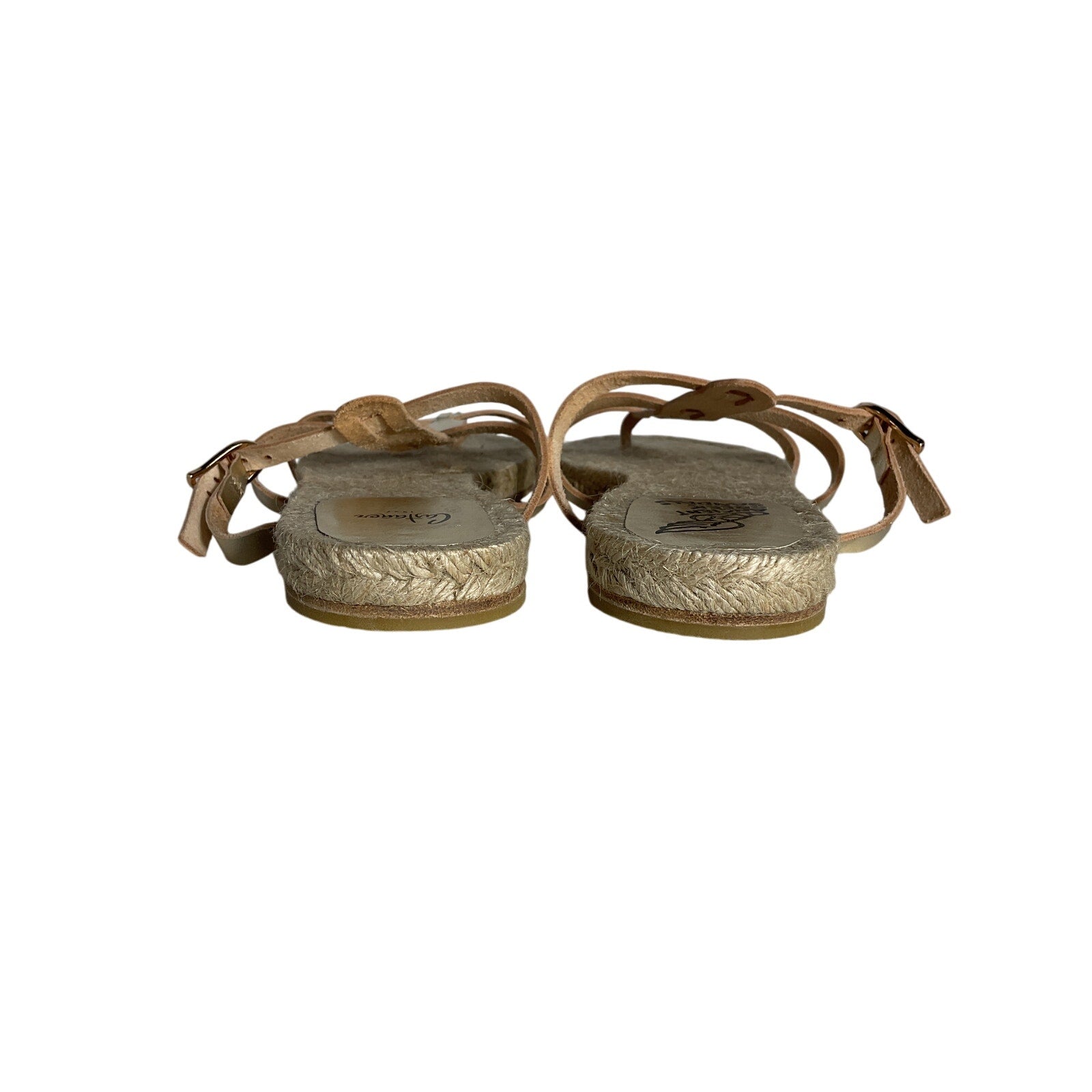 Casta�er + Ancient Gold Leather Greek Sandals Milos Metallic Sandals Size 9