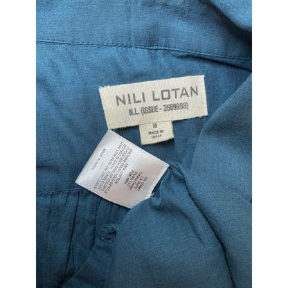 Nili Lotan 'Normandy' Blue Cotton Blouse Size M