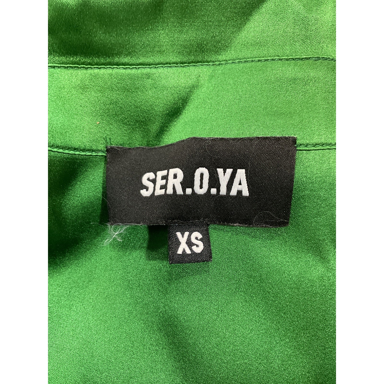 Ser.O.Ya 'Demi' Green Charmeuse Dress Size XS